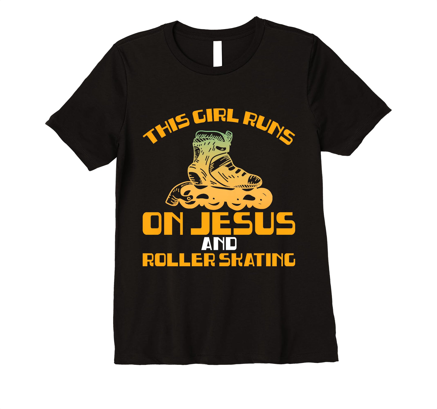Rollerskate Funny Runs Jesus And T-Shirt - Fun Novelty Design Men Women - T-Shirt, Sweatshirt, Hoodie