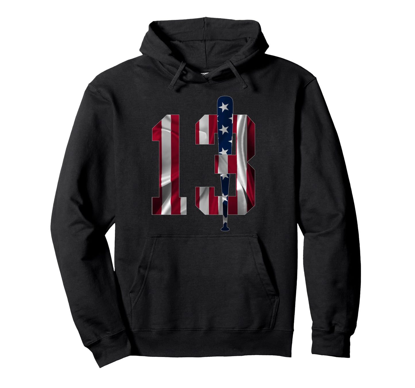Number 13 Years Baseball 13Th Birthday Hoodie - Novelty Apparel for Adults - T-Shirt, Sweatshirt, Hoodie