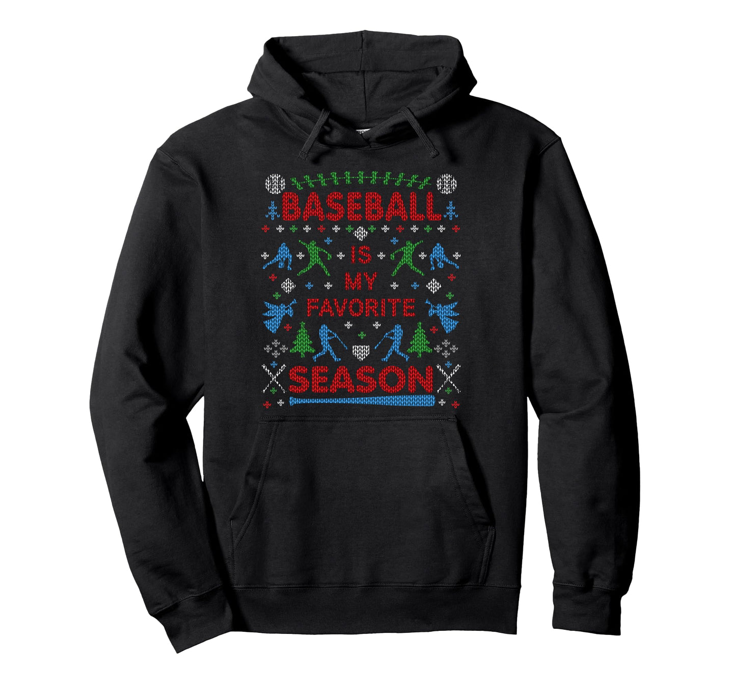 Funny Baseball Season Ugly Party Hoodie - Trendy Graphic for Adults - T-Shirt, Sweatshirt, Hoodie