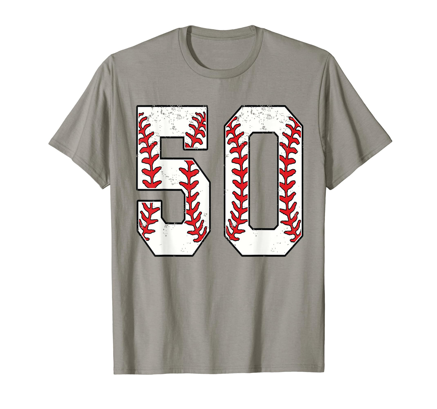 Number 50 Baseball 50 Jersey Number T-Shirt - Minimalist Print for Adults - T-Shirt, Sweatshirt, Hoodie