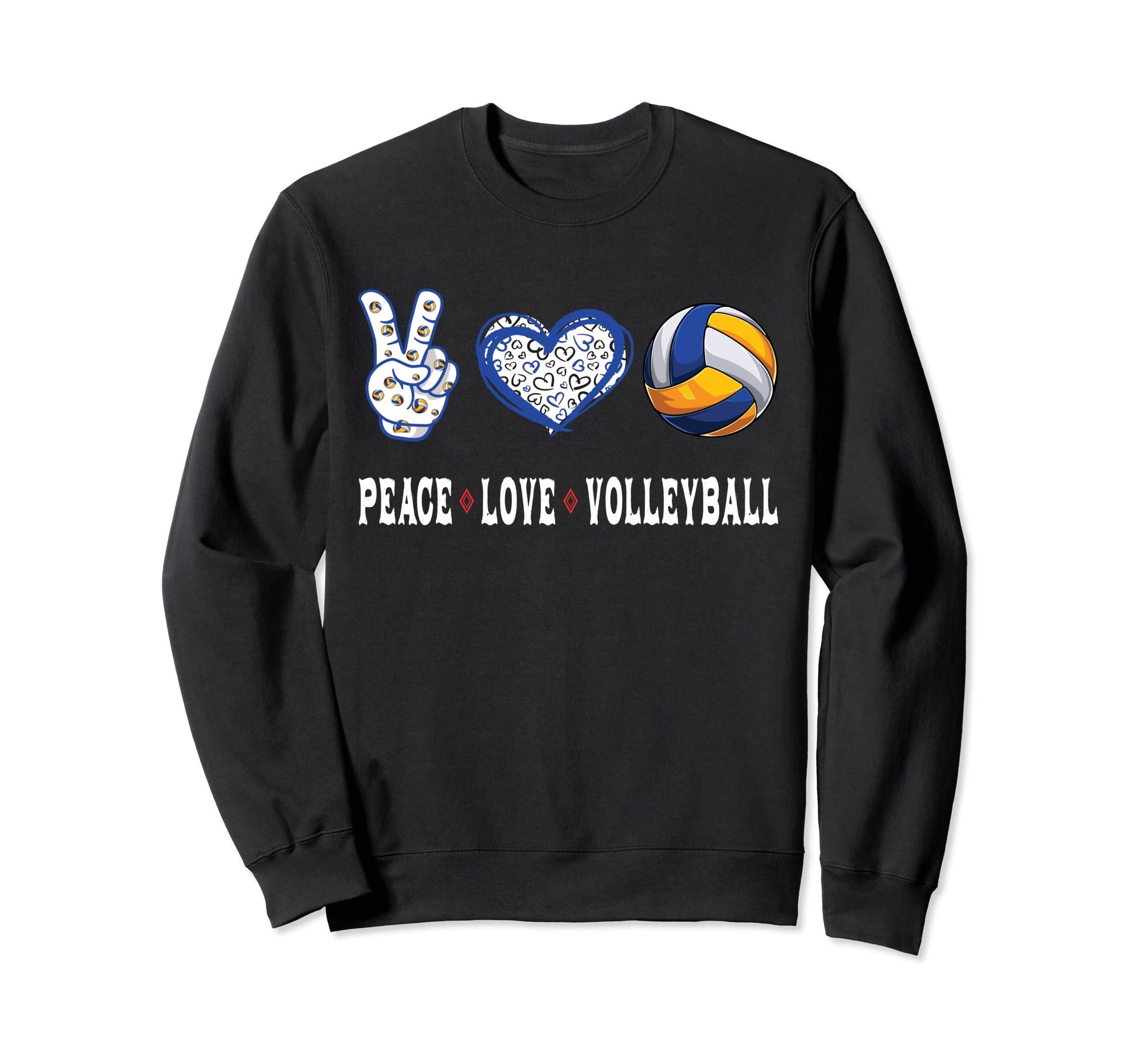 Volleyball Lovers Player Fans Peace Sweatshirt - Unique Graphic Men Women - T-Shirt, Sweatshirt, Hoodie