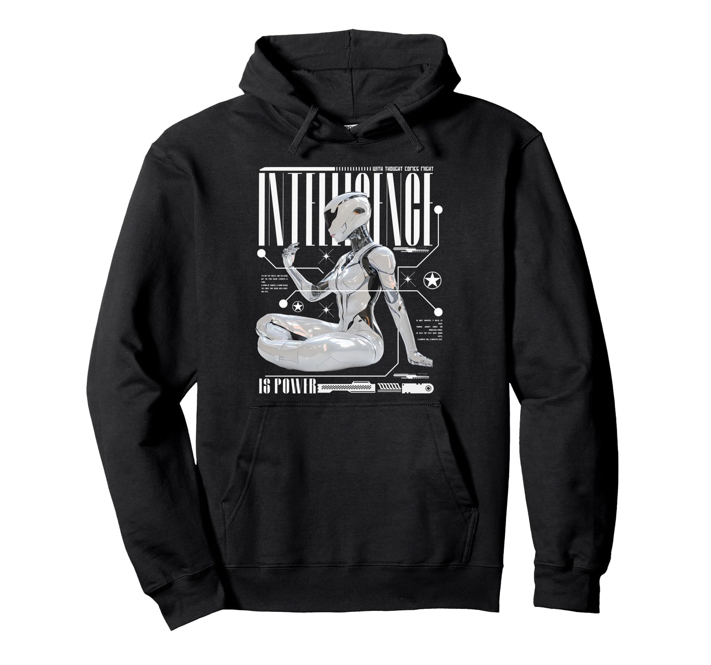 Y2K Robot Bold Urban Graffiti Aesthetic Hoodie - Trendy Graphic for Adults - T-Shirt, Sweatshirt, Hoodie