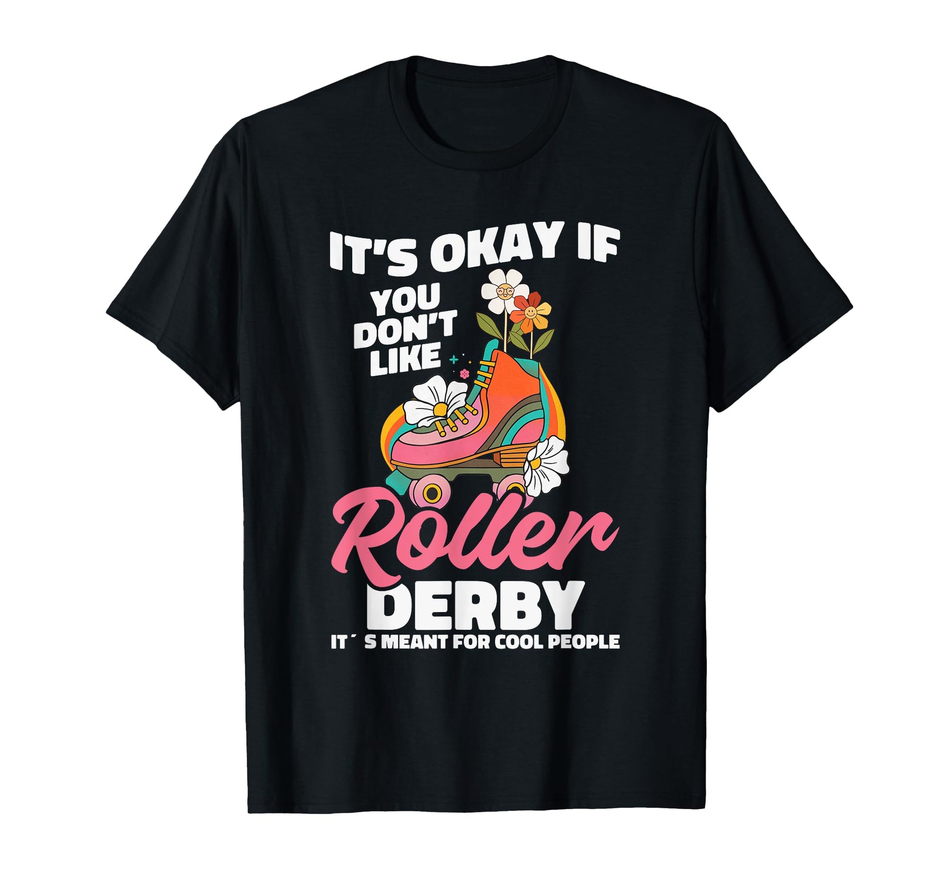 Roller Derby Skate Colorful Roller T-Shirt - Aesthetic Graphic for Adults - T-Shirt, Sweatshirt, Hoodie