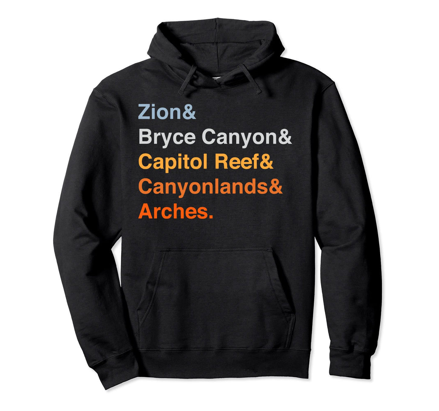 Utah Mighty Five National Parks Hoodie - Fun Novelty Design Unisex - T-Shirt, Sweatshirt, Hoodie