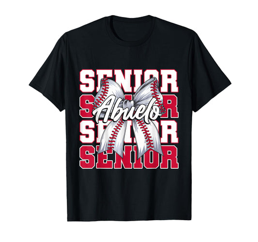 Baseball Abuelo Senior 2026 Coquette Bow T-Shirt - Unique Graphic Unisex - T-Shirt, Sweatshirt, Hoodie