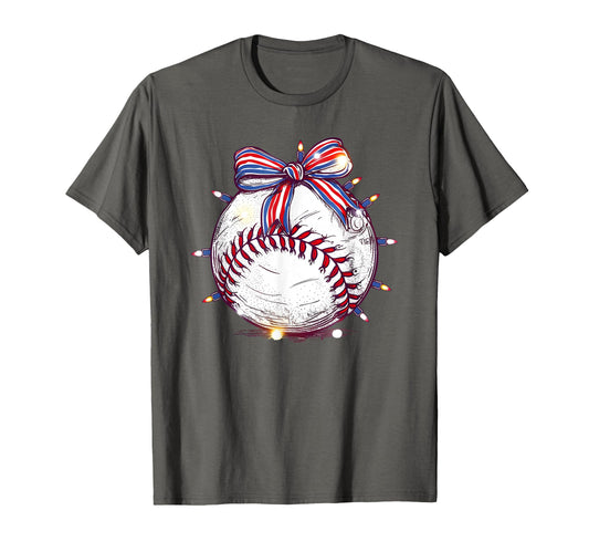 Baseball Coquette Bow Baseball Players T-Shirt - Trendy Graphic Unisex - T-Shirt, Sweatshirt, Hoodie