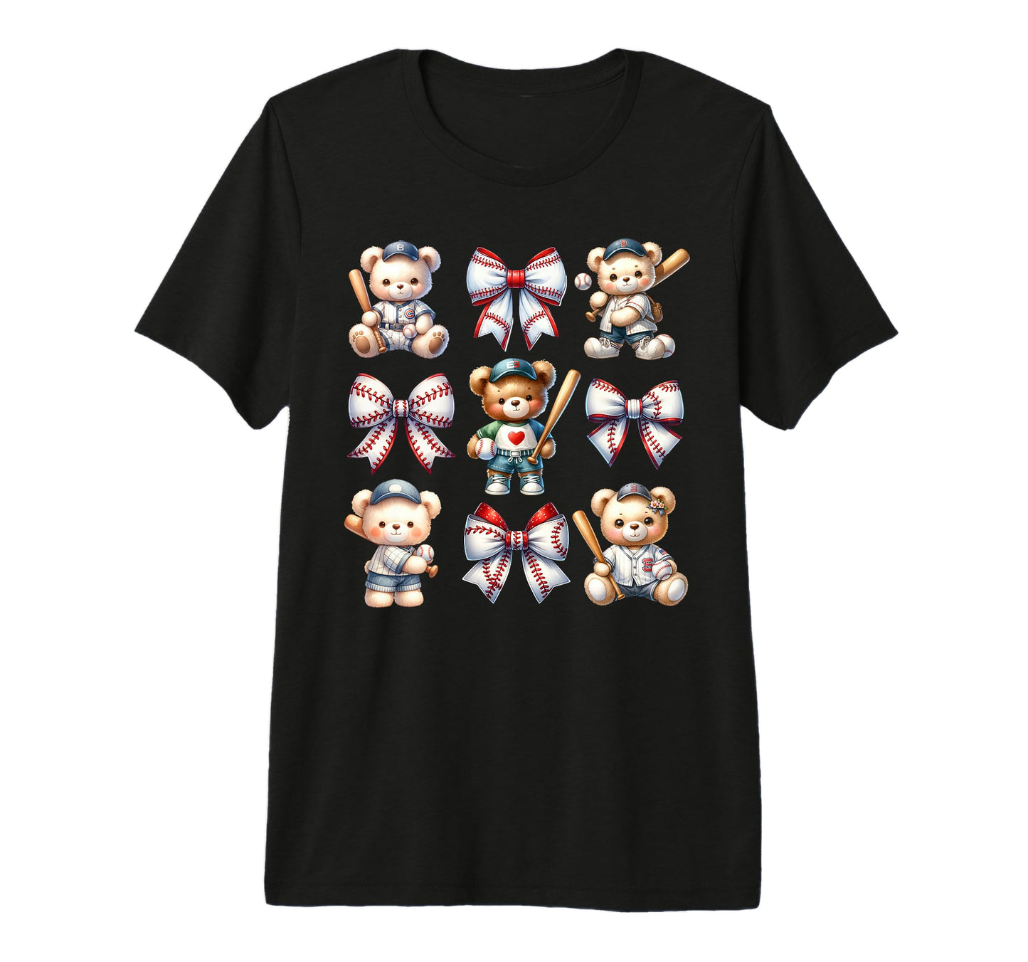 Coquette Teddy Bear Soft Aesthetic Bow T-Shirt - Fun Novelty Design Unisex - T-Shirt, Sweatshirt, Hoodie