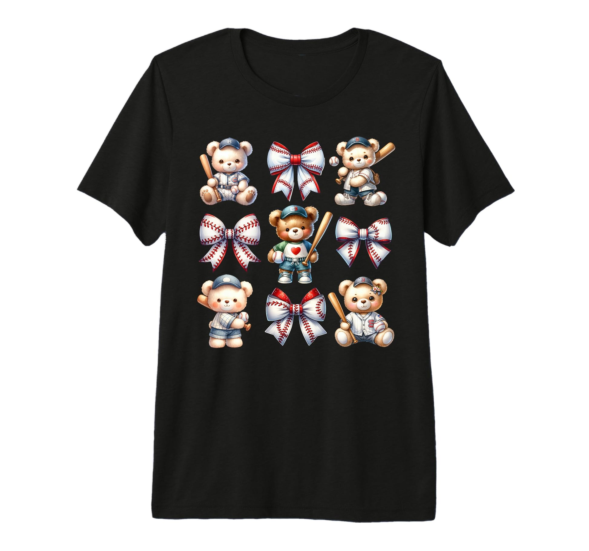 Coquette Teddy Bear Soft Aesthetic Bow T-Shirt - Fun Novelty Design Unisex - T-Shirt, Sweatshirt, Hoodie