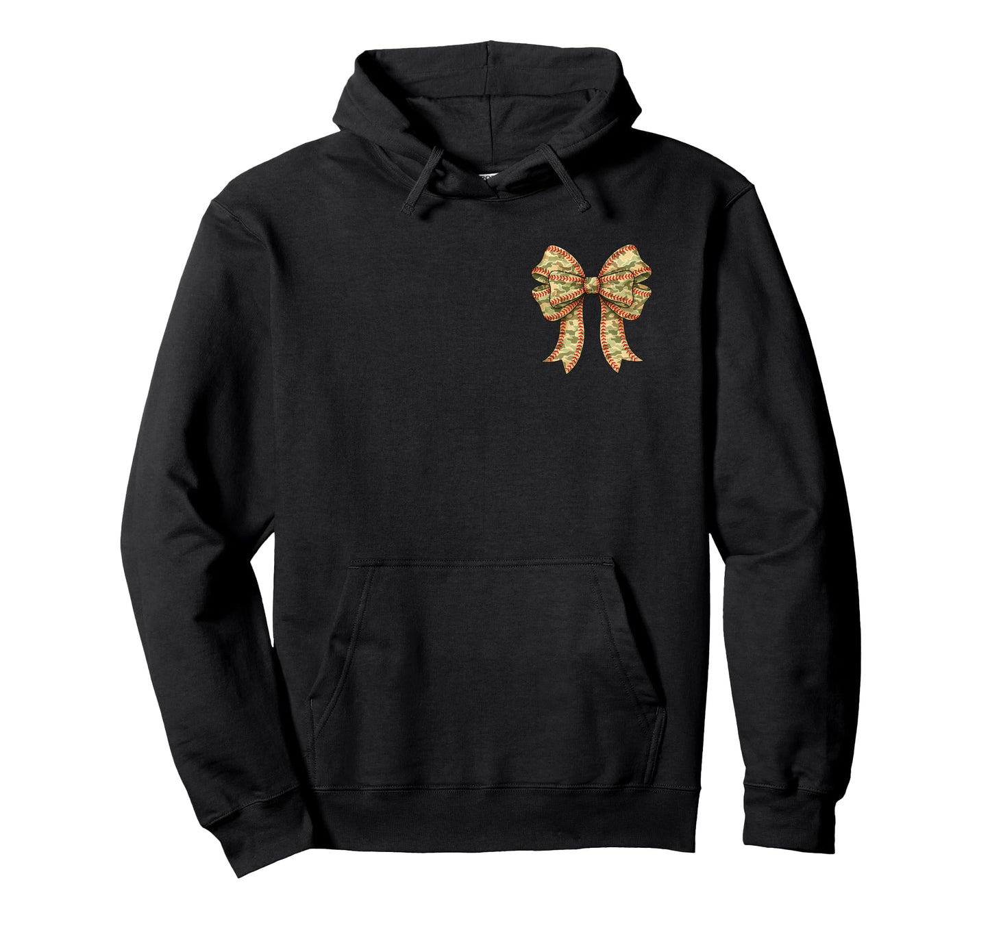 2 Sided Camo Coquette Bow Baseball Mama Hoodie - Novelty Apparel Men Women - T-Shirt, Sweatshirt, Hoodie