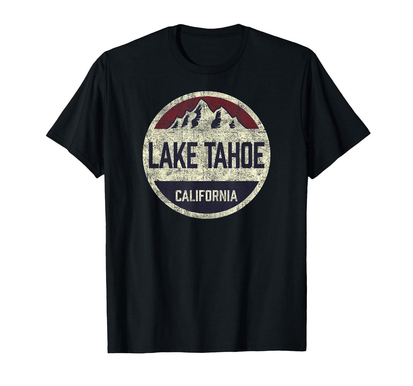 Lake Tahoe California Mountain Circle T-Shirt - Unique Graphic Men Women - T-Shirt, Sweatshirt, Hoodie