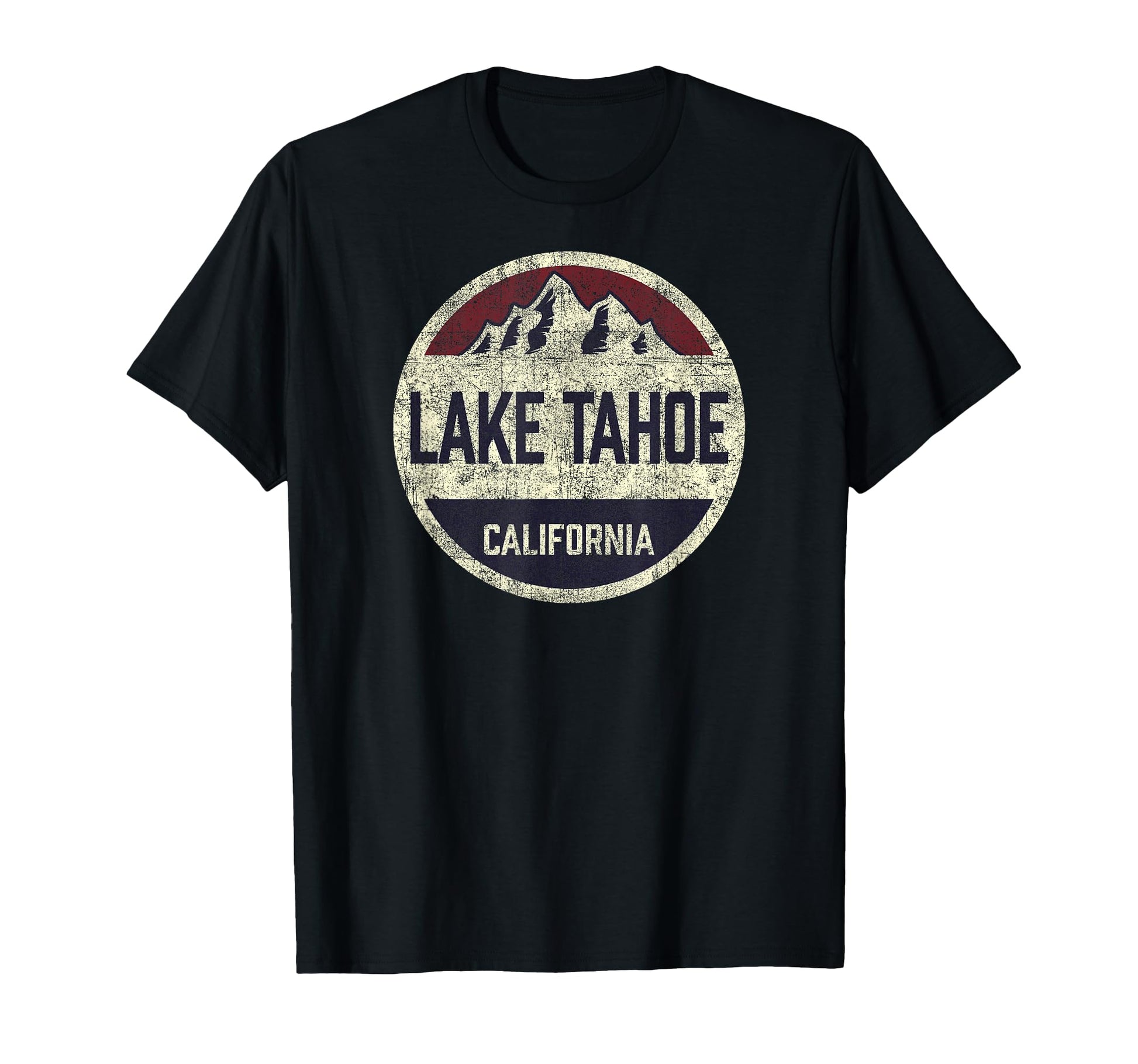 Lake Tahoe California Mountain Circle T-Shirt - Unique Graphic Men Women - T-Shirt, Sweatshirt, Hoodie