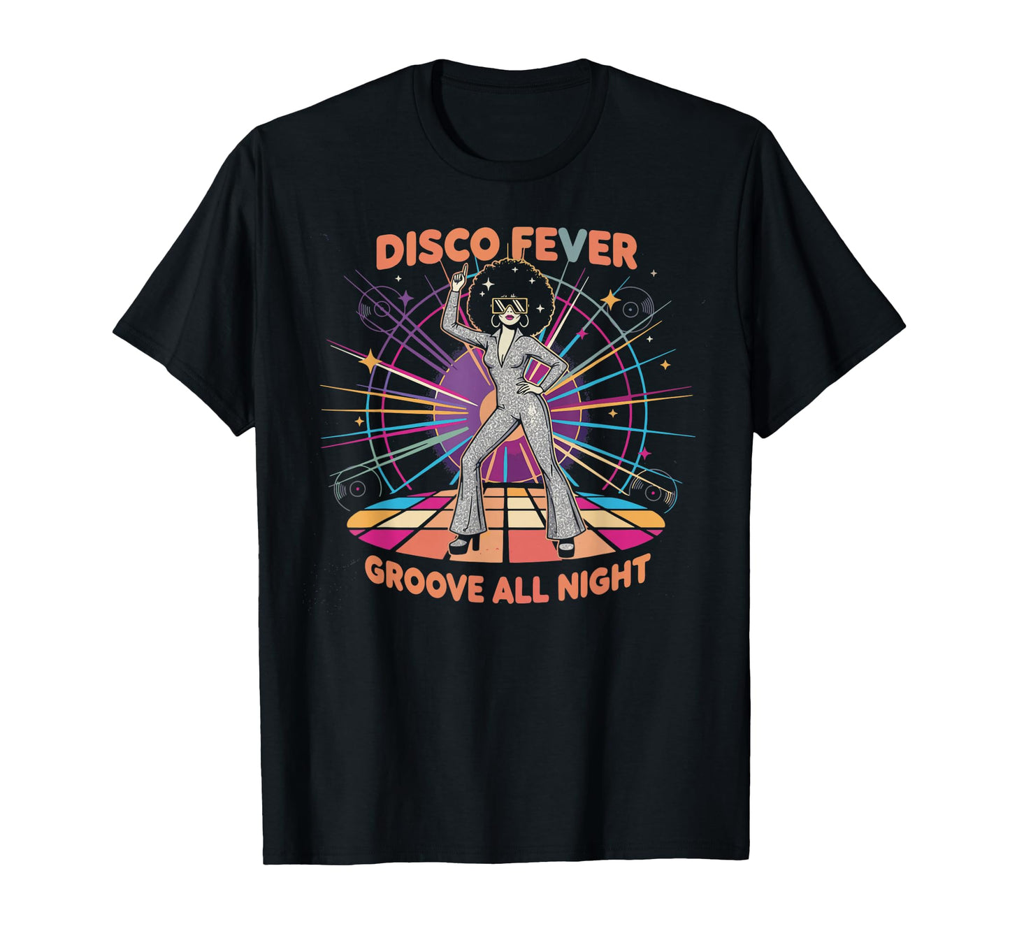 Disco Chick Groove All Night T-Shirt - Custom Art Print for Adults - T-Shirt, Sweatshirt, Hoodie