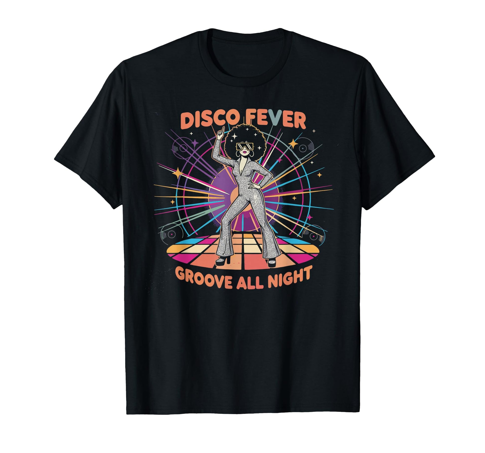 Disco Chick Groove All Night T-Shirt - Custom Art Print for Adults - T-Shirt, Sweatshirt, Hoodie