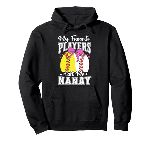 Baseball Grandma Favorite Softball Baseball Hoodie - Graphic Print Unisex - T-Shirt, Sweatshirt, Hoodie