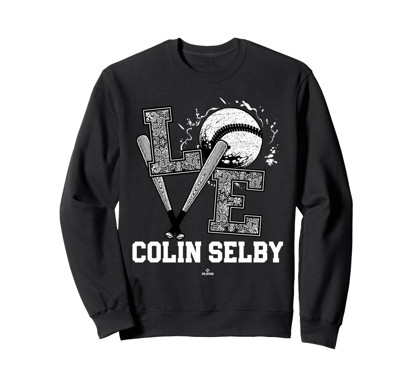 Distressed Baseball Love Colin Selby Sweatshirt - Trendy Graphic Men Women - T-Shirt, Sweatshirt, Hoodie