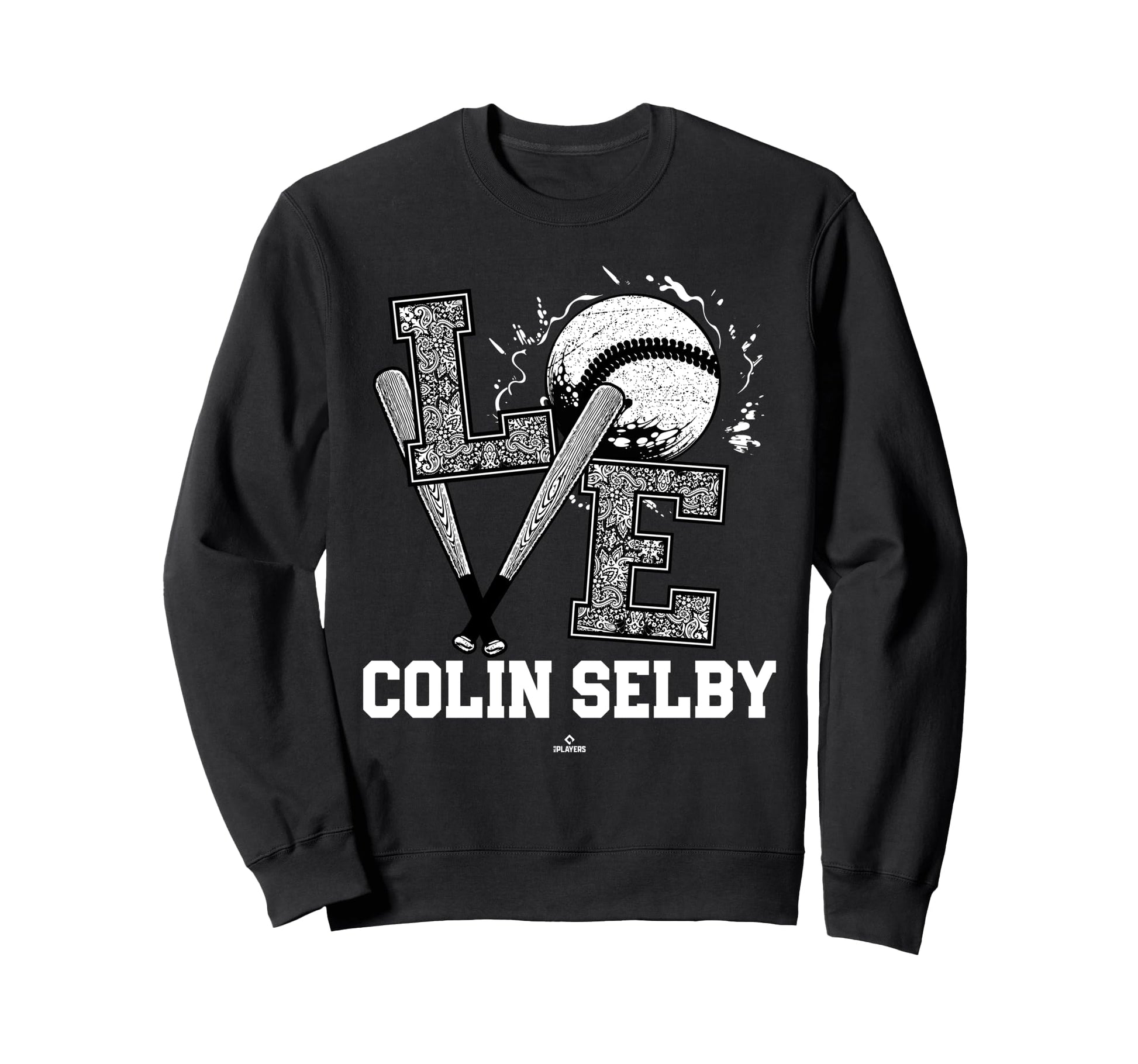 Distressed Baseball Love Colin Selby Sweatshirt - Trendy Graphic Men Women - T-Shirt, Sweatshirt, Hoodie