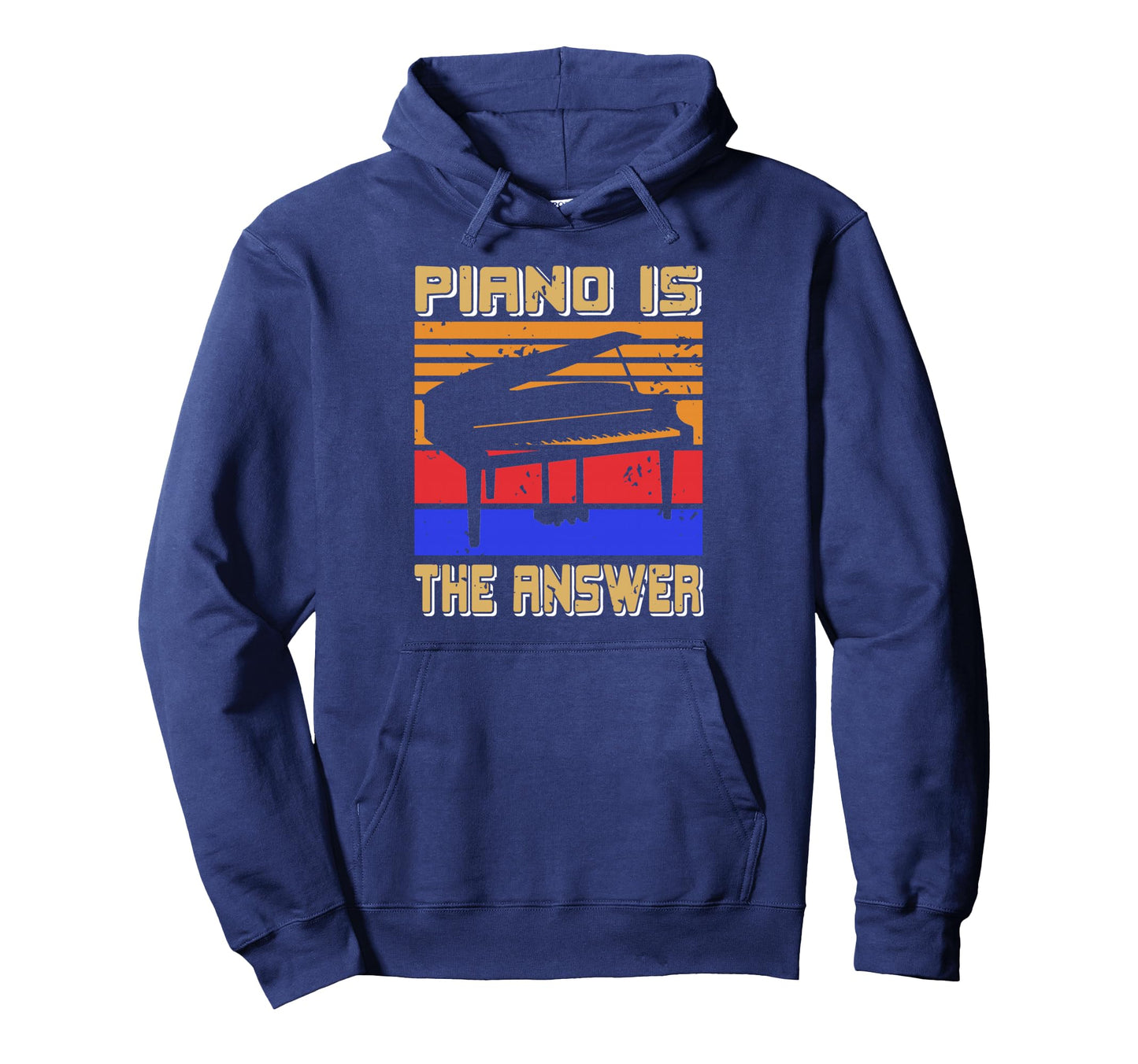 Piano Solves It All Stripes Hoodie - Unique Graphic for Adults - T-Shirt, Sweatshirt, Hoodie