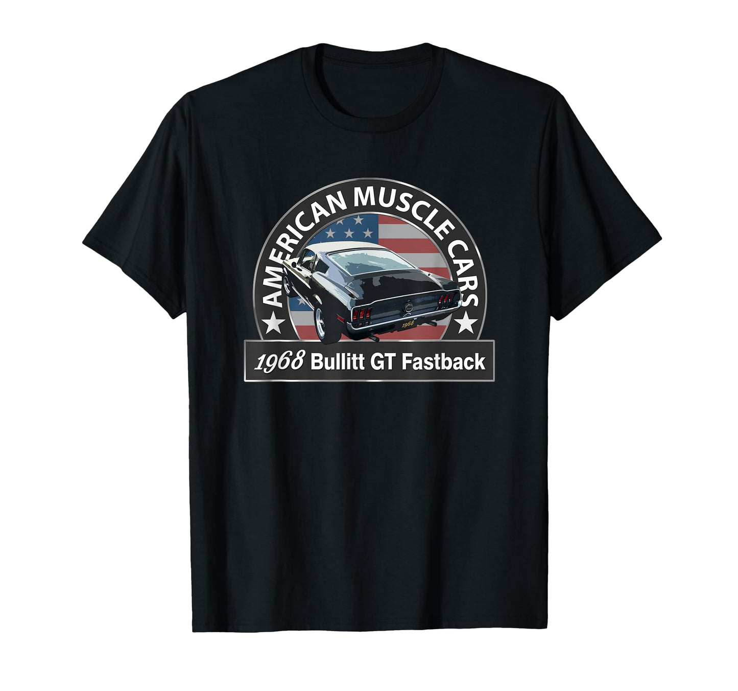 1968 Bullitt Gt Fastback American T-Shirt - Custom Art Print Men Women - T-Shirt, Sweatshirt, Hoodie
