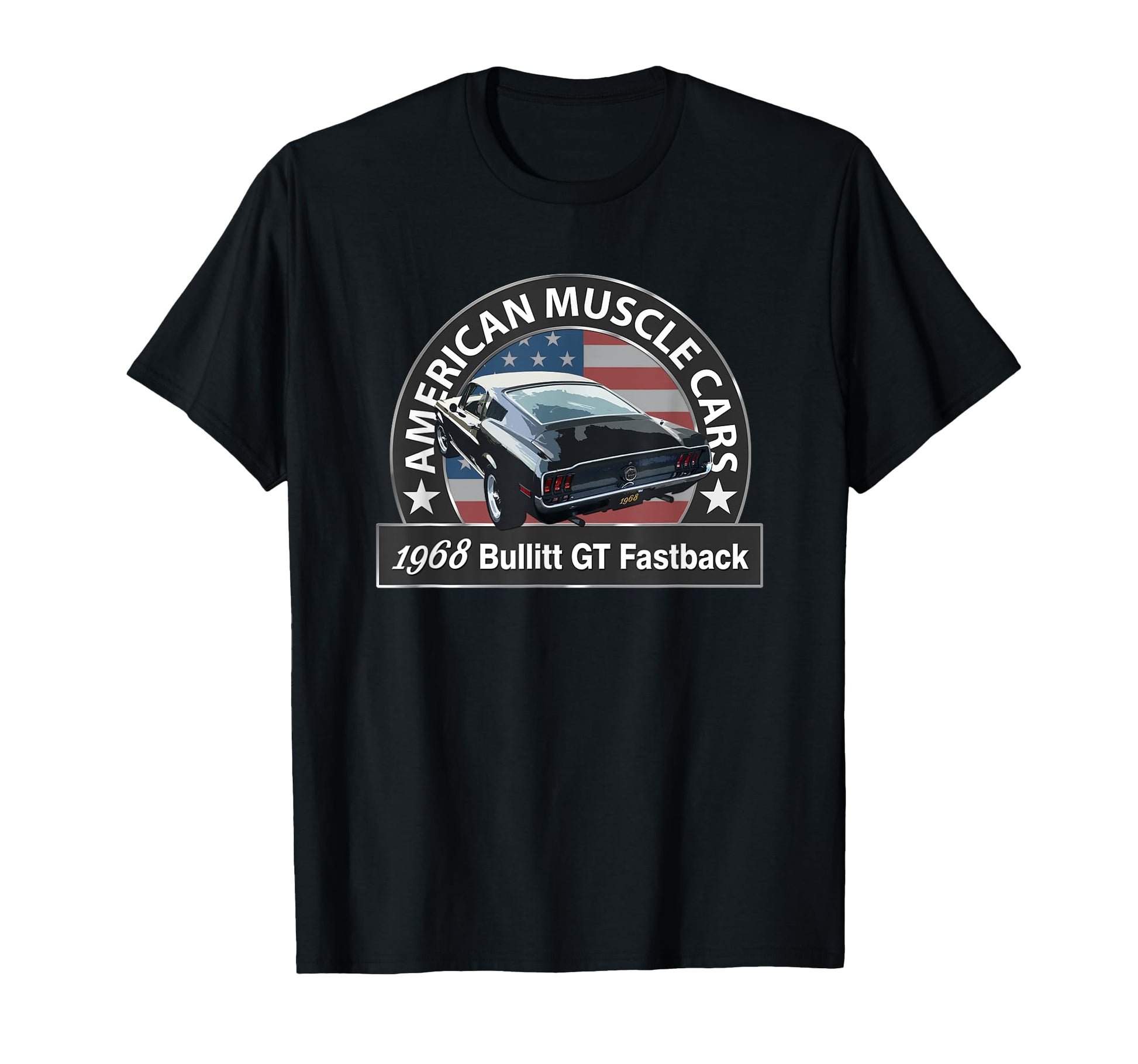 1968 Bullitt Gt Fastback American T-Shirt - Custom Art Print Men Women - T-Shirt, Sweatshirt, Hoodie