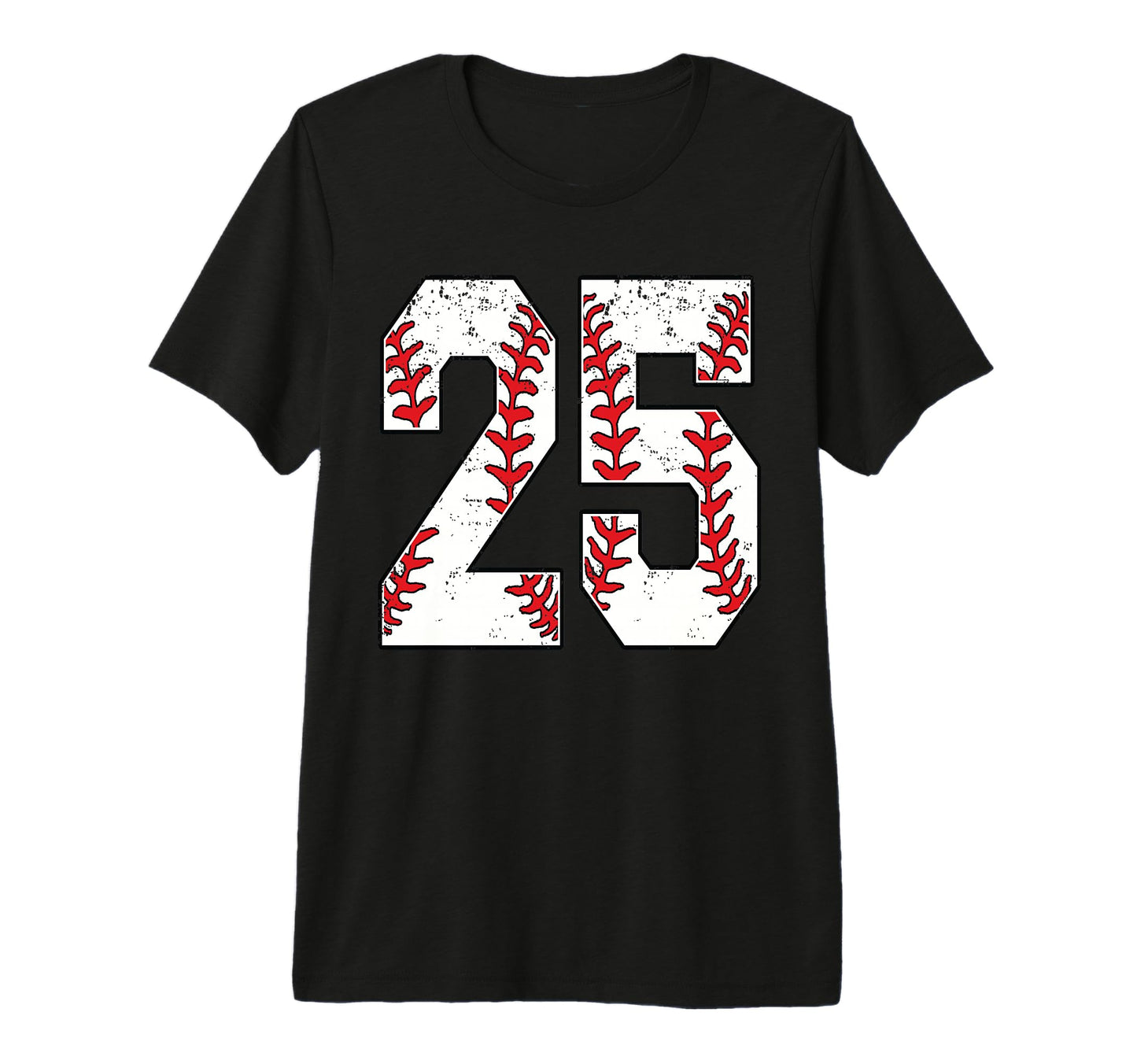 Number 25 Baseball 25 Jersey Number T-Shirt - Trendy Graphic for Adults - T-Shirt, Sweatshirt, Hoodie