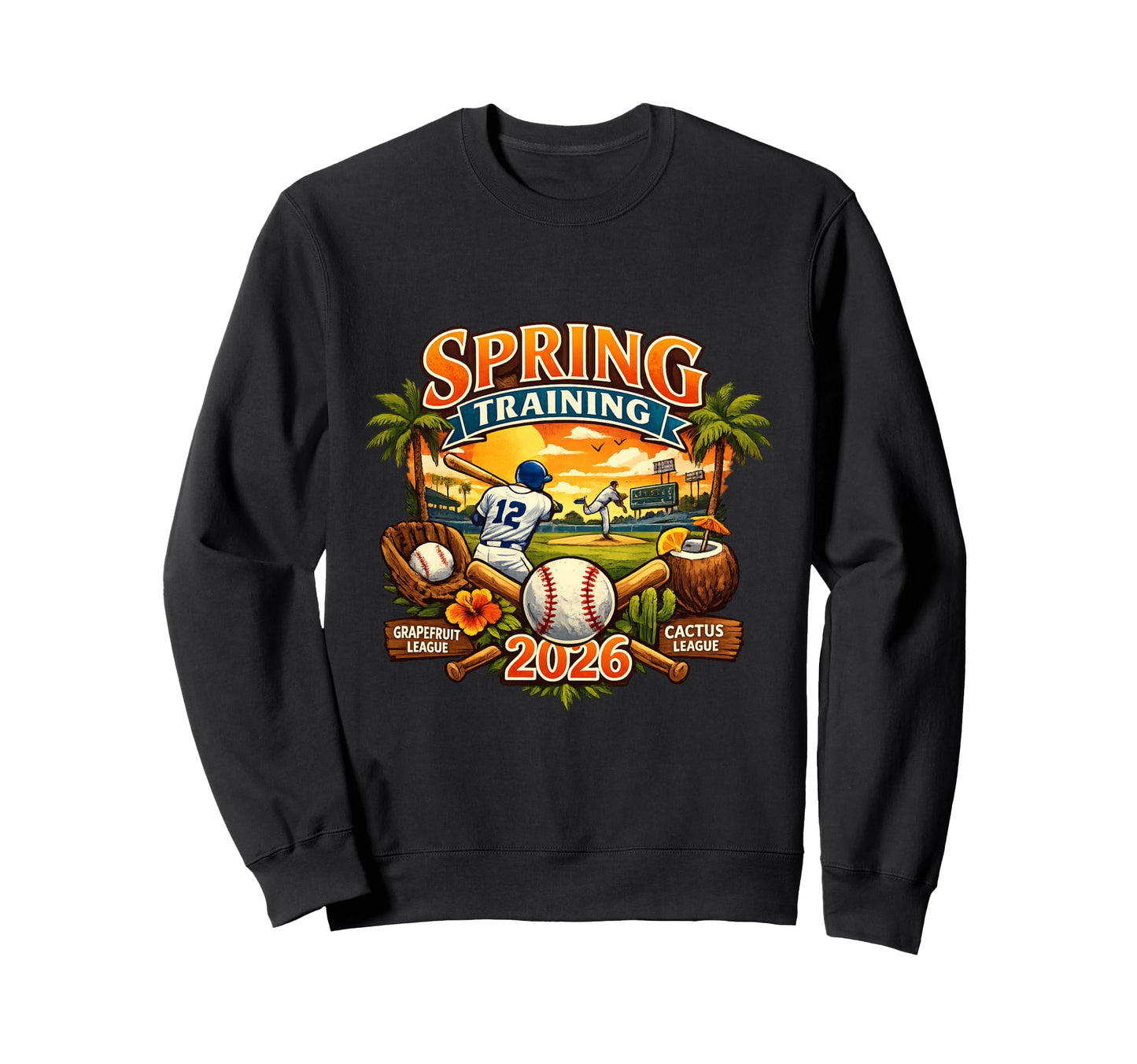 Spring Training 2026 Baseball Sweatshirt - Fun Novelty Design Men Women - T-Shirt, Sweatshirt, Hoodie