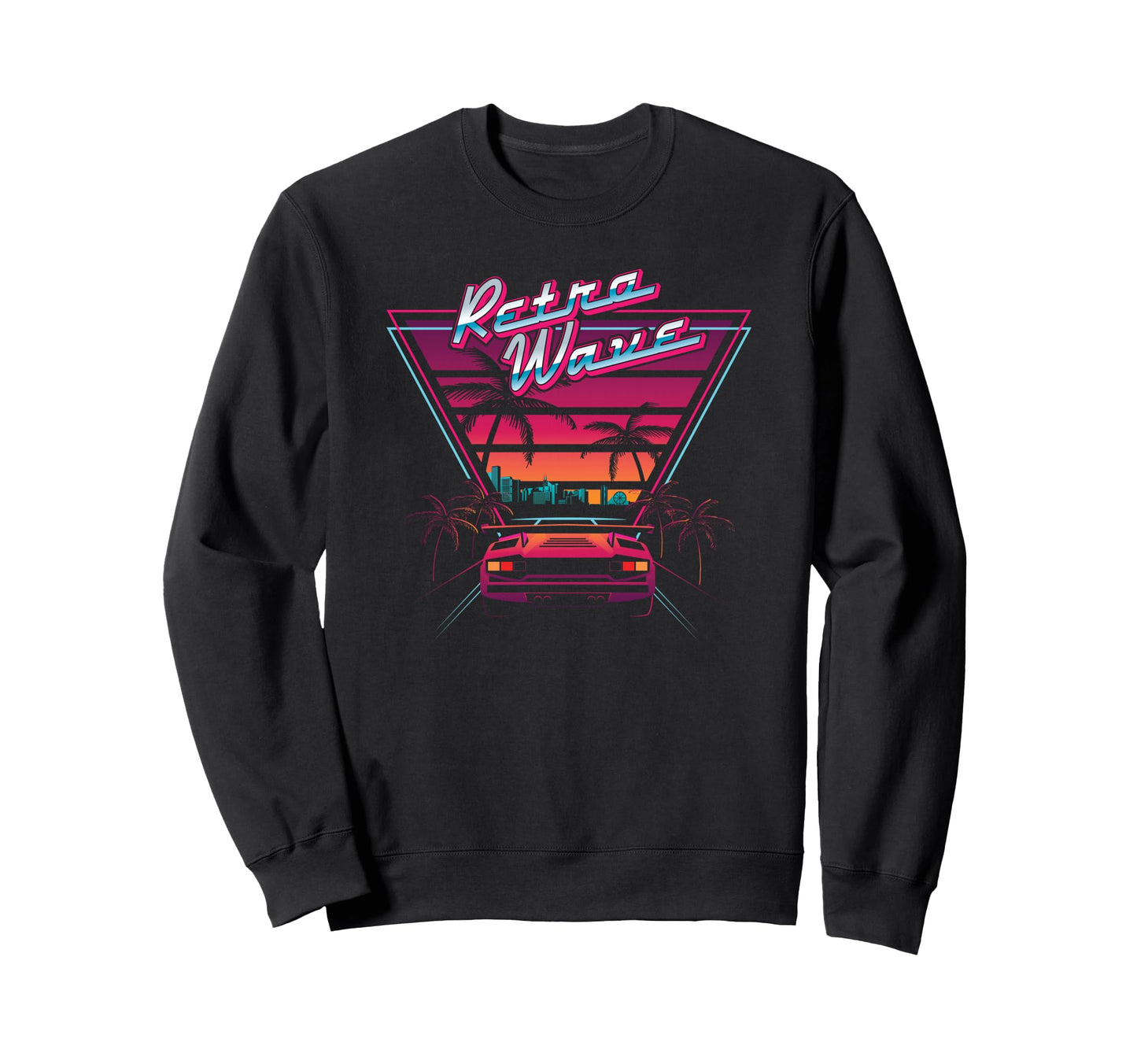 80S Retrowave Synthwave Love Wave Sweatshirt - Novelty Apparel Men Women - T-Shirt, Sweatshirt, Hoodie