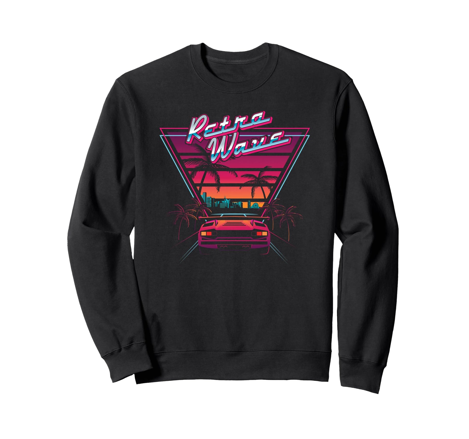 80S Retrowave Synthwave Love Wave Sweatshirt - Novelty Apparel Men Women - T-Shirt, Sweatshirt, Hoodie