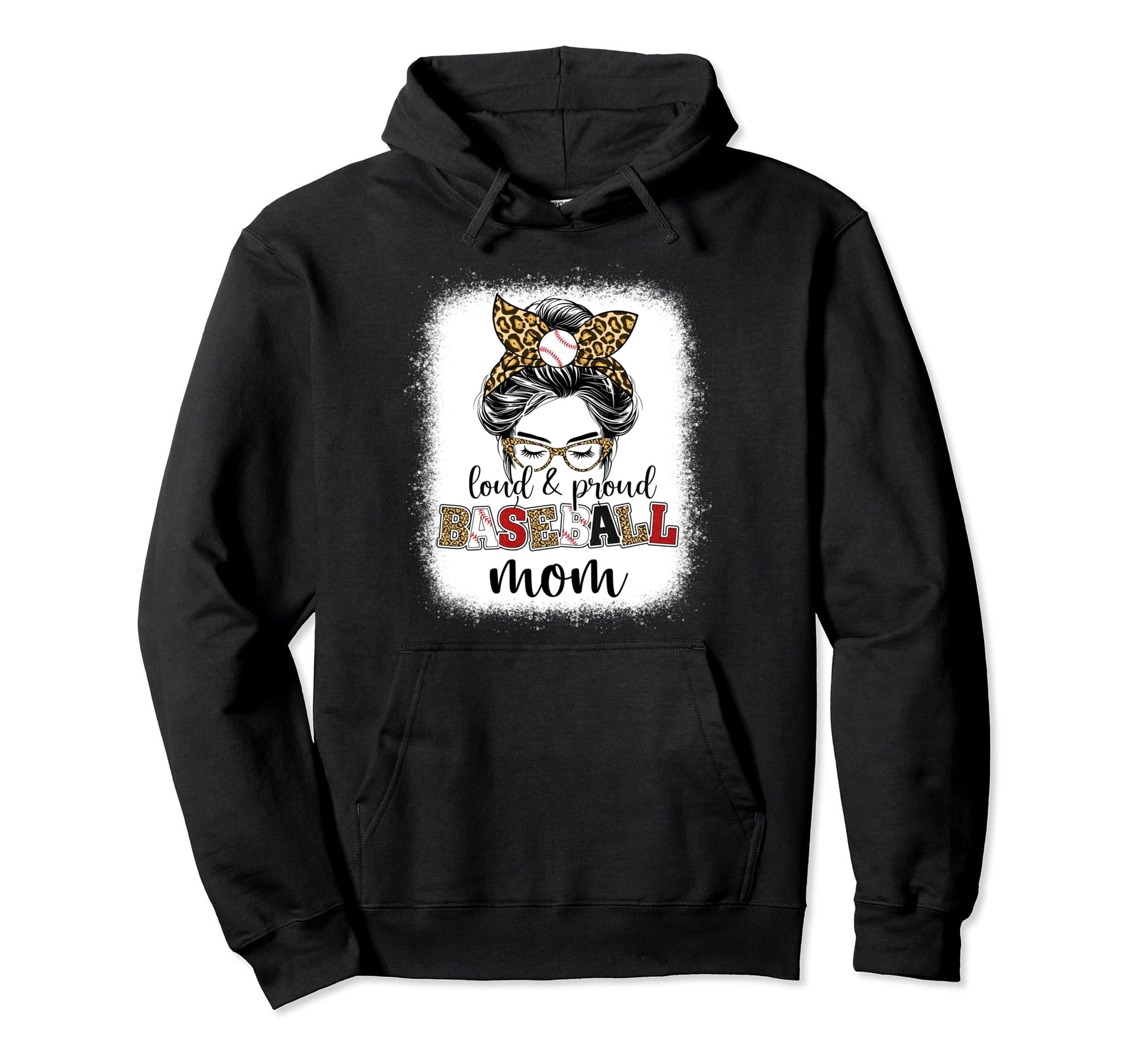 Baseball Mom Proud And Loud Baseball Hoodie - Minimalist Print for Adults - T-Shirt, Sweatshirt, Hoodie