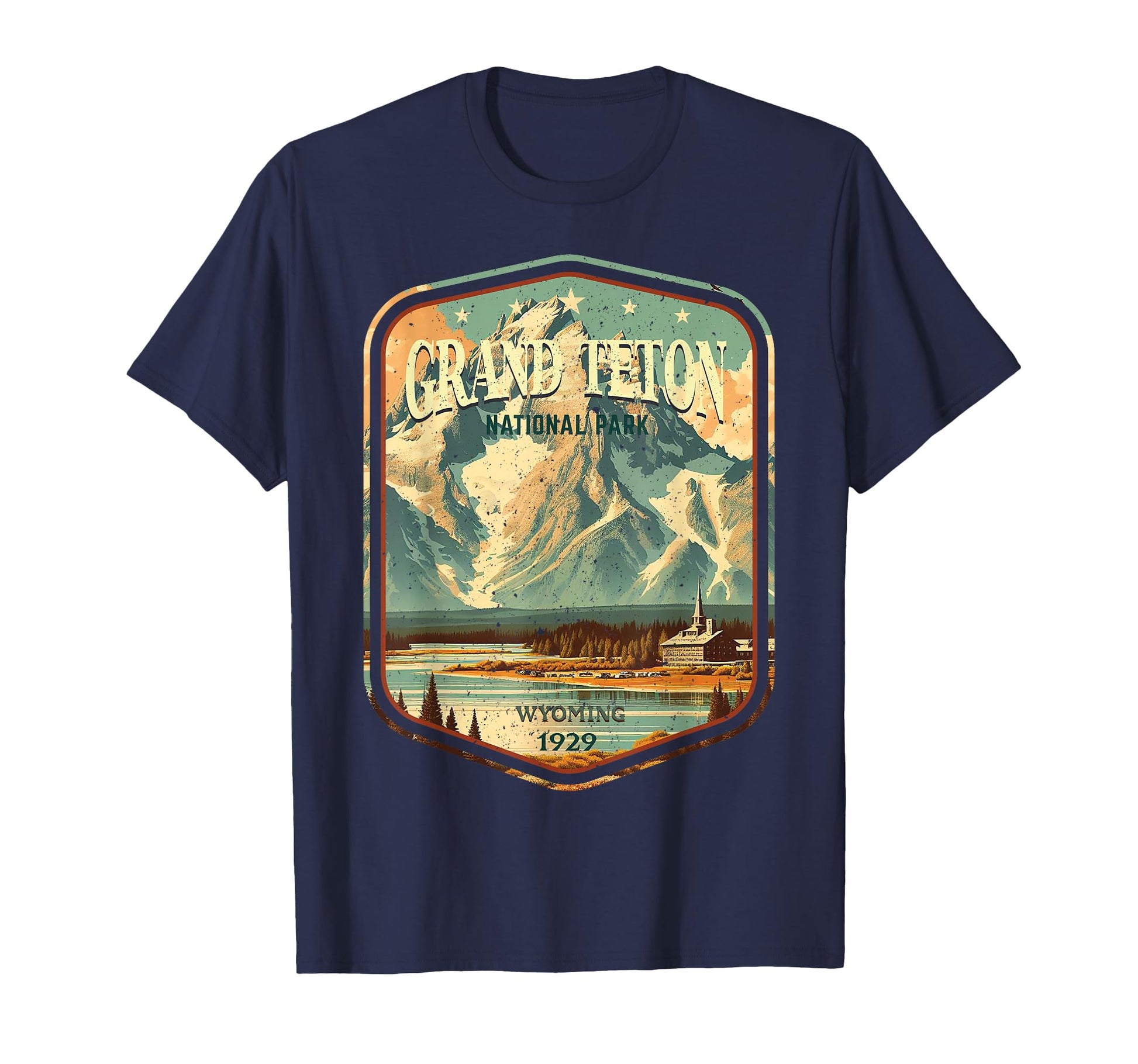 Grand Teton National Park Round T-Shirt - Casual Everyday Wear Unisex - T-Shirt, Sweatshirt, Hoodie