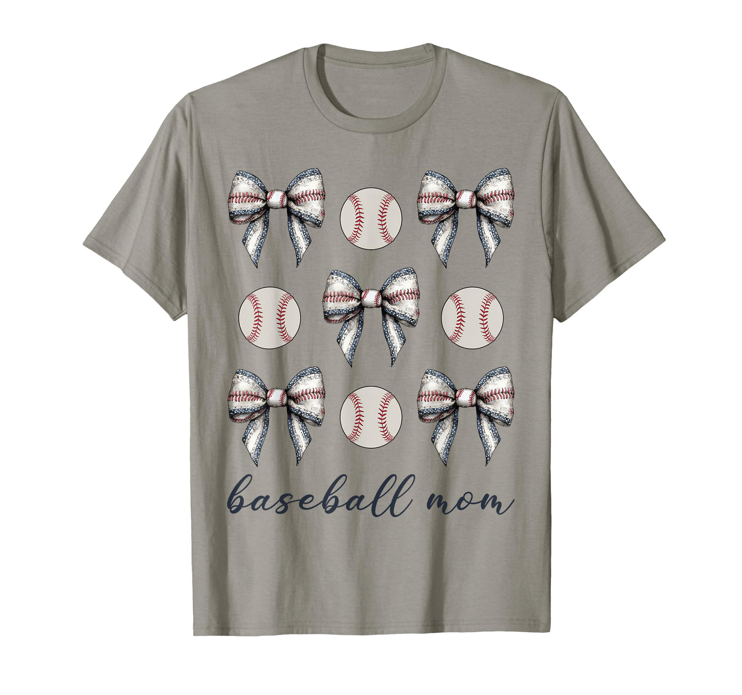 Coquette Bow Baseball Mom Baseball T-Shirt - Custom Art Print Men Women - T-Shirt, Sweatshirt, Hoodie