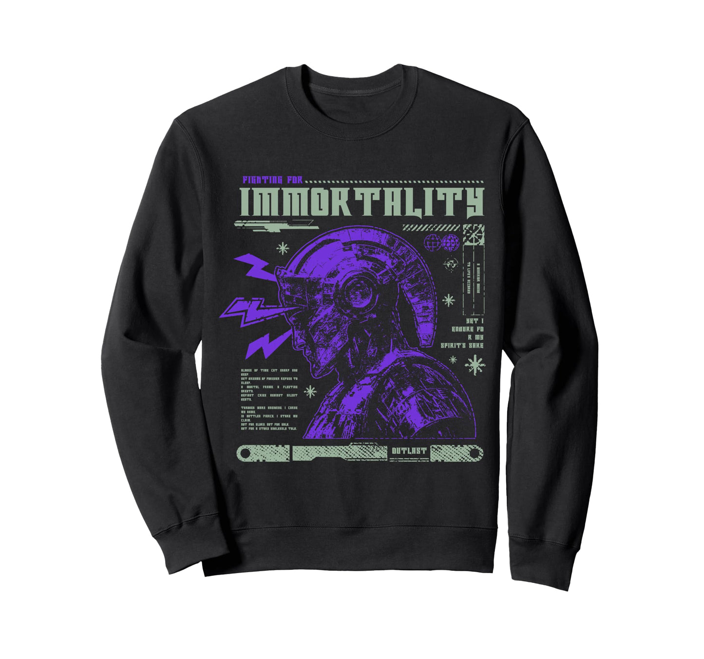 Y2K Immortality Bold Urban Sweatshirt - Streetwear Style for Adults - T-Shirt, Sweatshirt, Hoodie