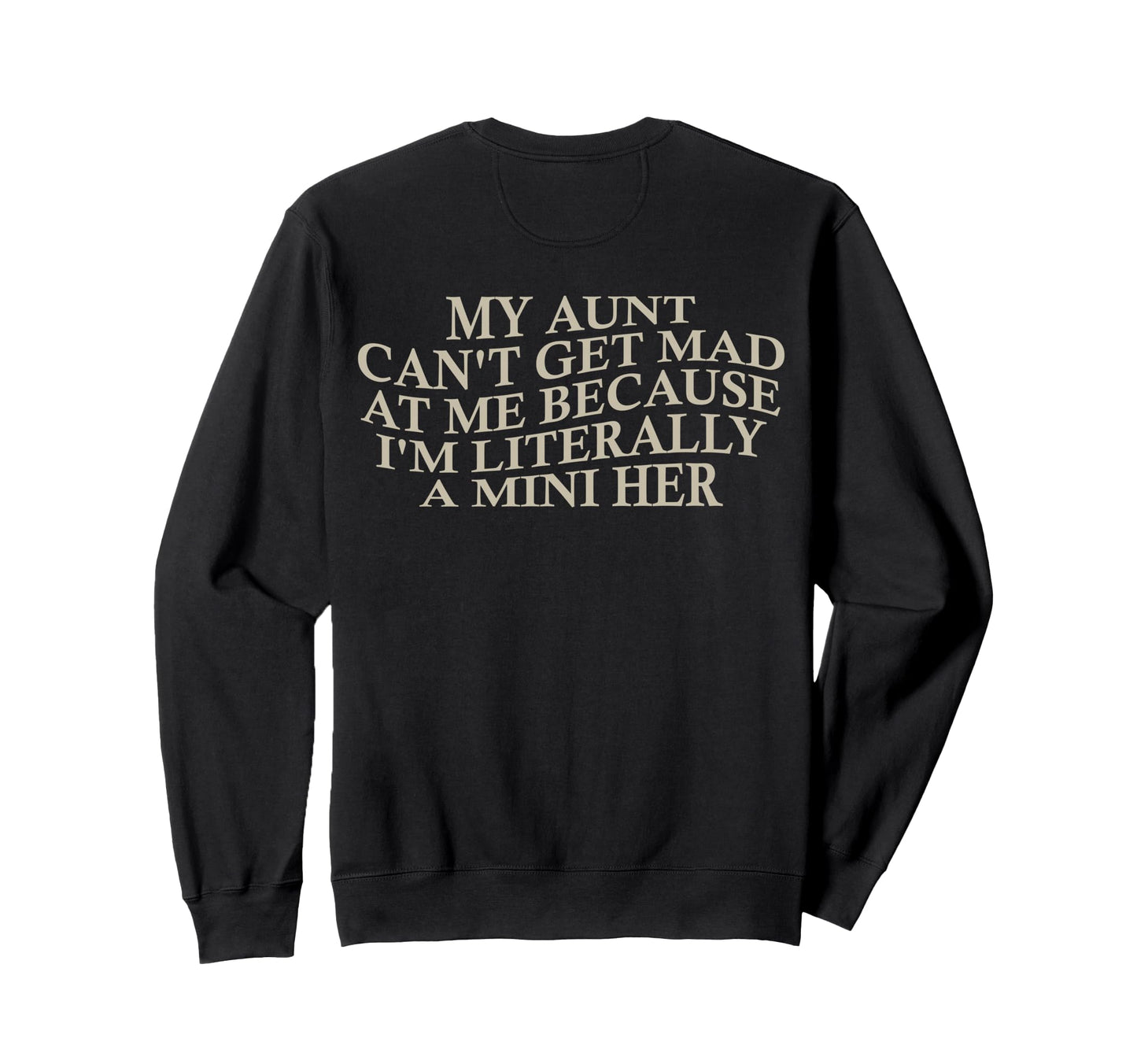 My Aunt Cant Get Mad Me Mini Her Sweatshirt - Novelty Apparel for Adults - T-Shirt, Sweatshirt, Hoodie
