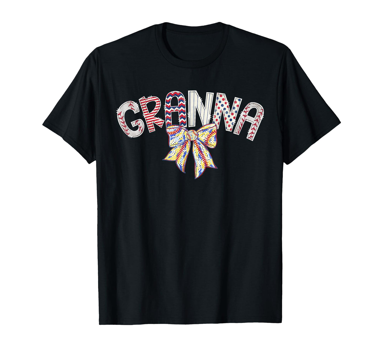 Baseball Granna Coquette Bow Game Day T-Shirt - Novelty Apparel Unisex - T-Shirt, Sweatshirt, Hoodie