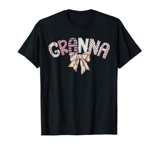 Baseball Granna Coquette Bow Game Day T-Shirt - Novelty Apparel Unisex - T-Shirt, Sweatshirt, Hoodie