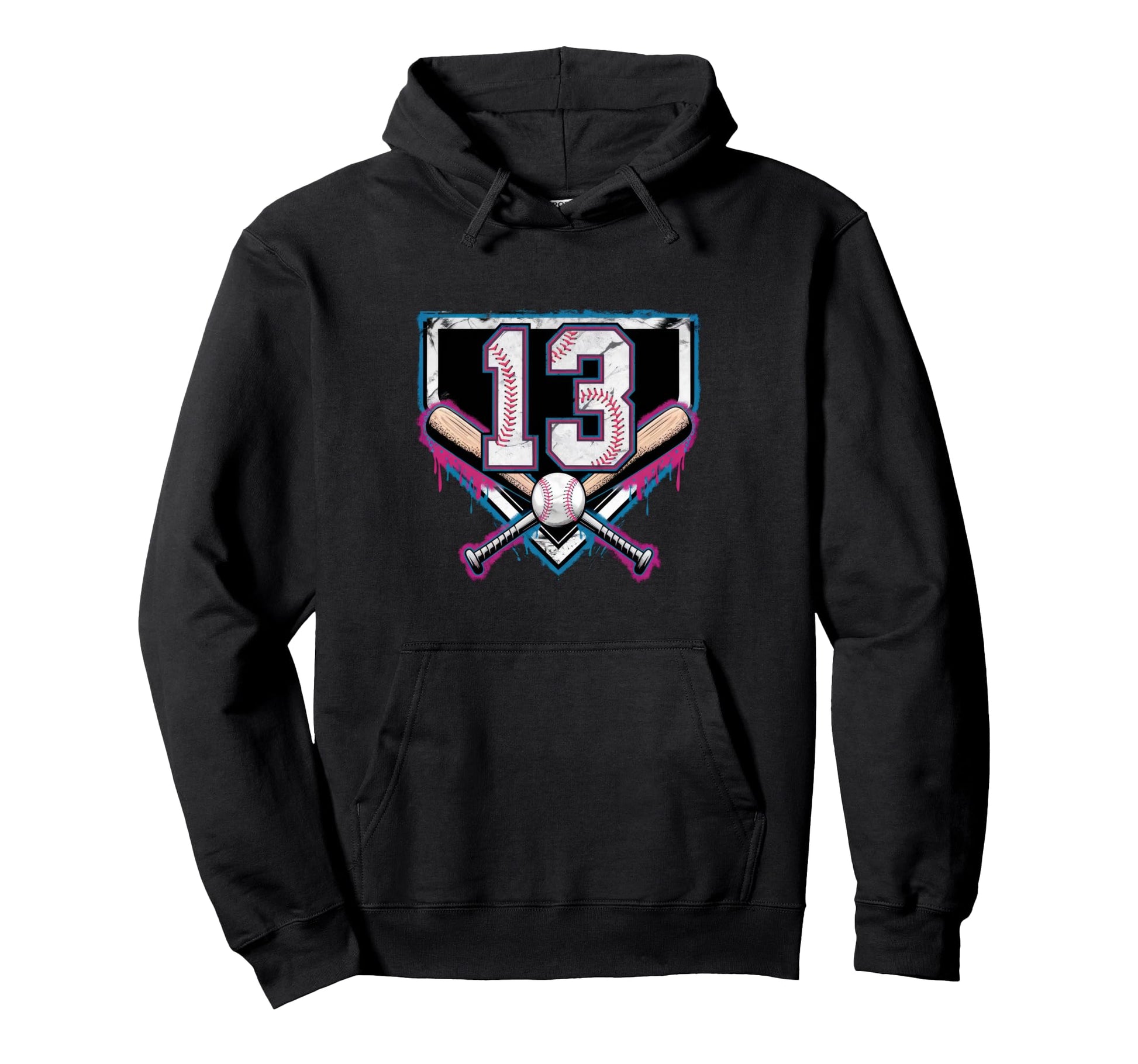 13Th Birthday Baseball Home Ice Cream Hoodie - Novelty Apparel Men Women - T-Shirt, Sweatshirt, Hoodie
