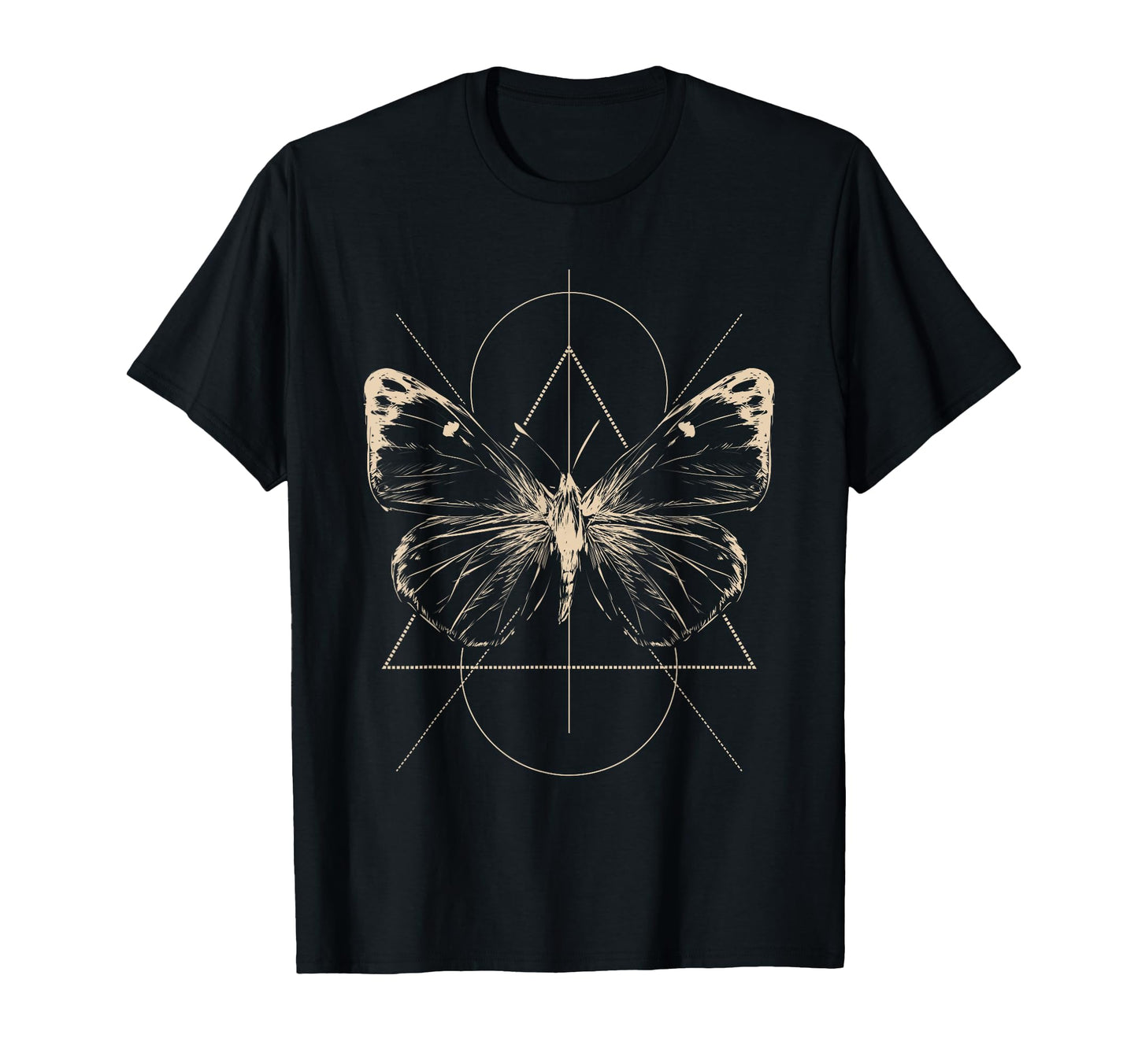 Brown Butterfly Tattoo Fairycore Dark T-Shirt - Novelty Apparel for Adults - T-Shirt, Sweatshirt, Hoodie