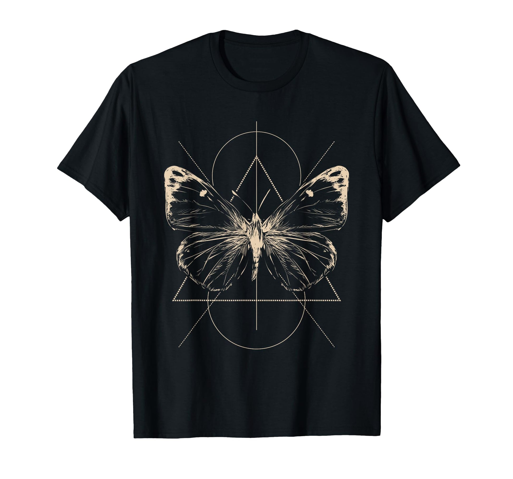 Brown Butterfly Tattoo Fairycore Dark T-Shirt - Novelty Apparel for Adults - T-Shirt, Sweatshirt, Hoodie