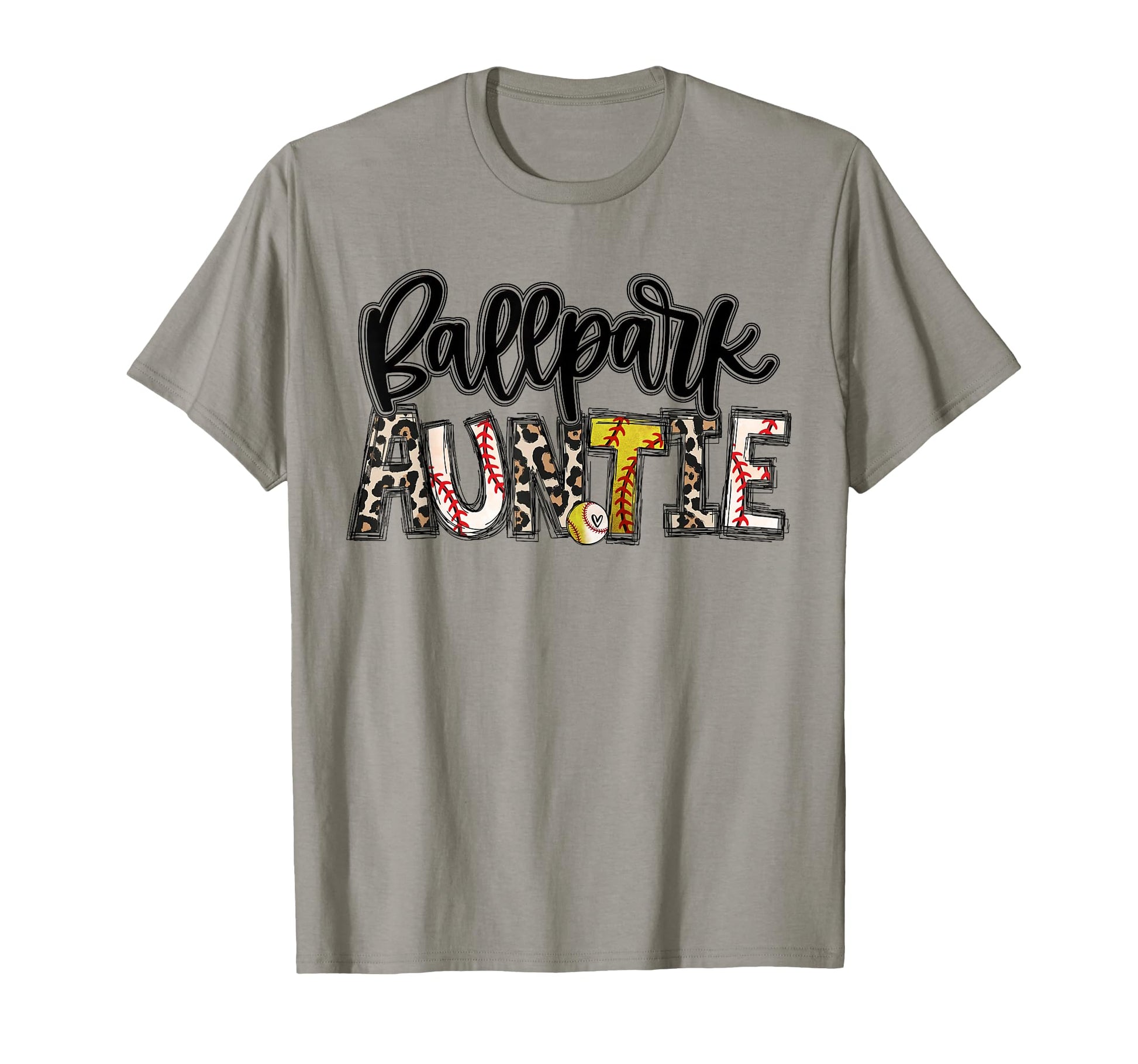 Ballpark Auntie Softball Baseball Aunt T-Shirt - Unique Graphic for Adults - T-Shirt, Sweatshirt, Hoodie
