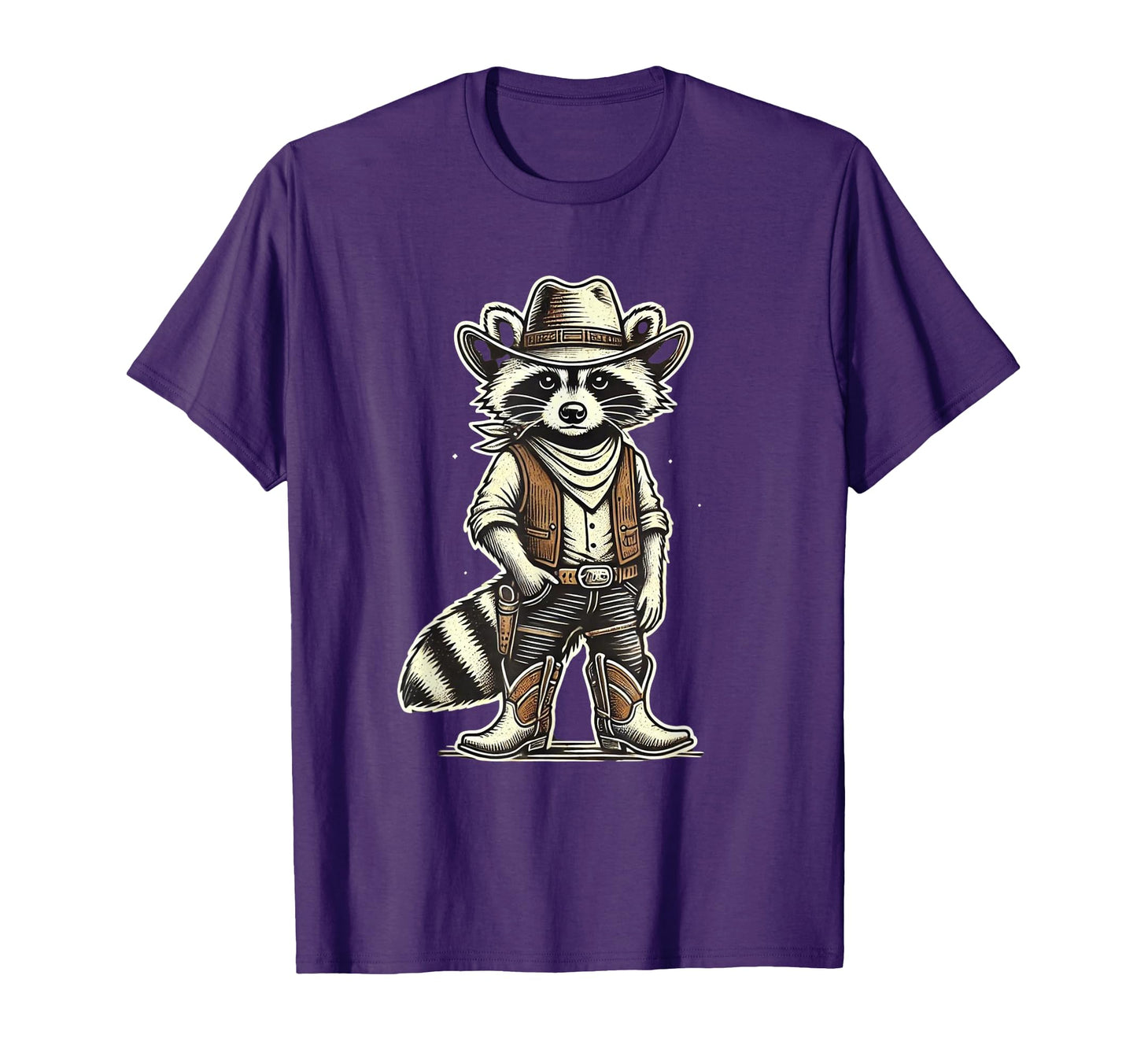 Raccoon Cowboy Cowgirl Racoons T-Shirt - Aesthetic Graphic for Adults - T-Shirt, Sweatshirt, Hoodie