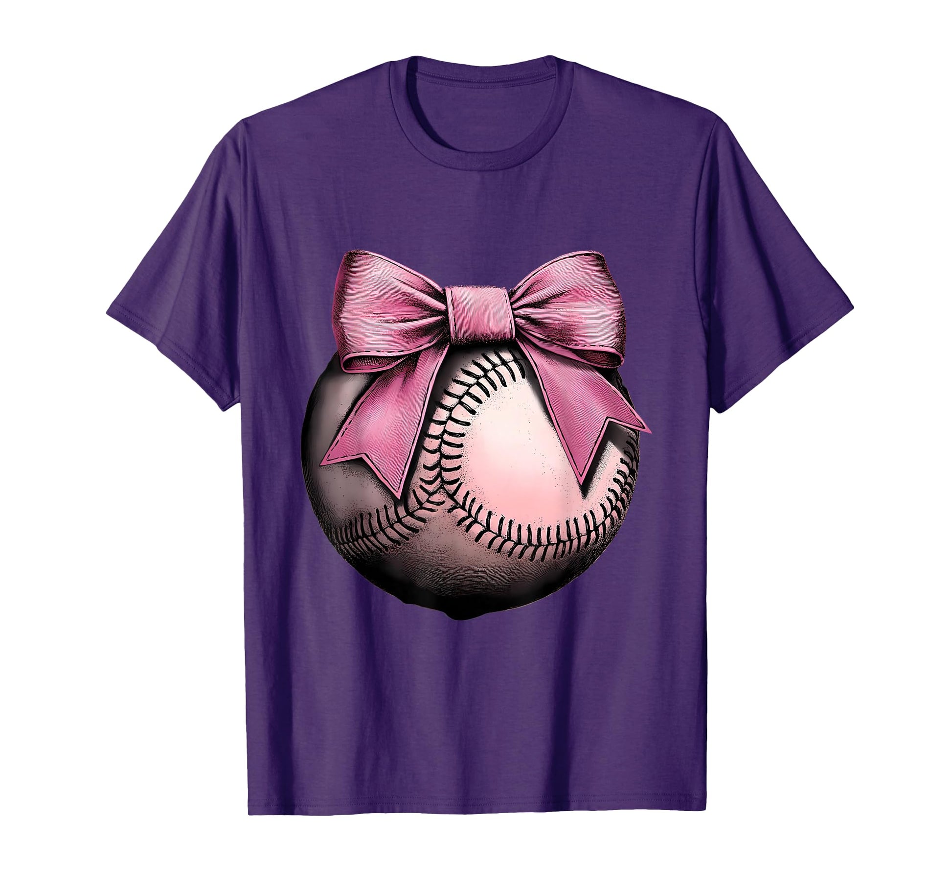 Baseball Coquette Bow Baseball Game T-Shirt - Custom Art Print for Adults - T-Shirt, Sweatshirt, Hoodie