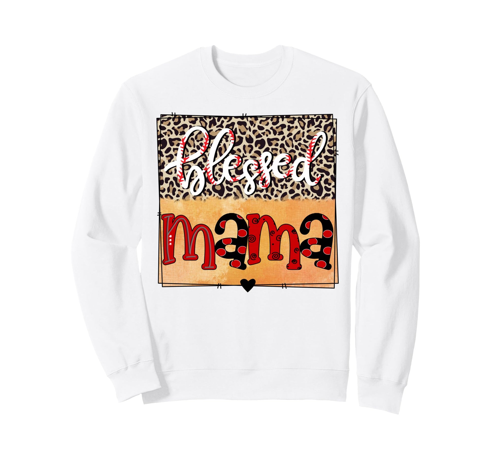 Blessed Leopard Baseball Mother Sweatshirt - Streetwear Style Men Women - T-Shirt, Sweatshirt, Hoodie