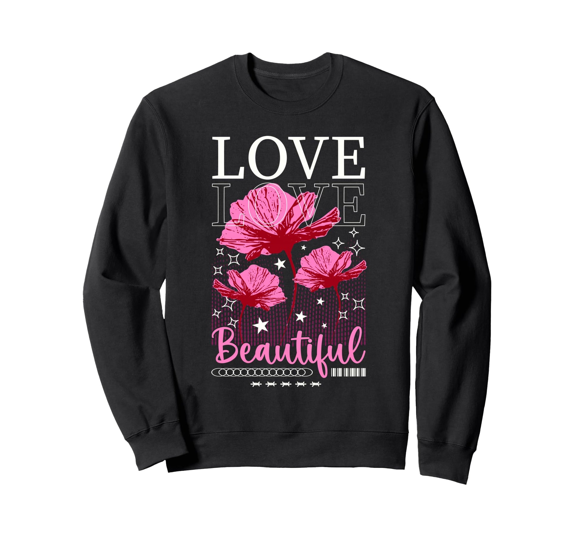 Y2K Love Bold Urban Graffiti Sweatshirt - Casual Everyday Wear Unisex - T-Shirt, Sweatshirt, Hoodie