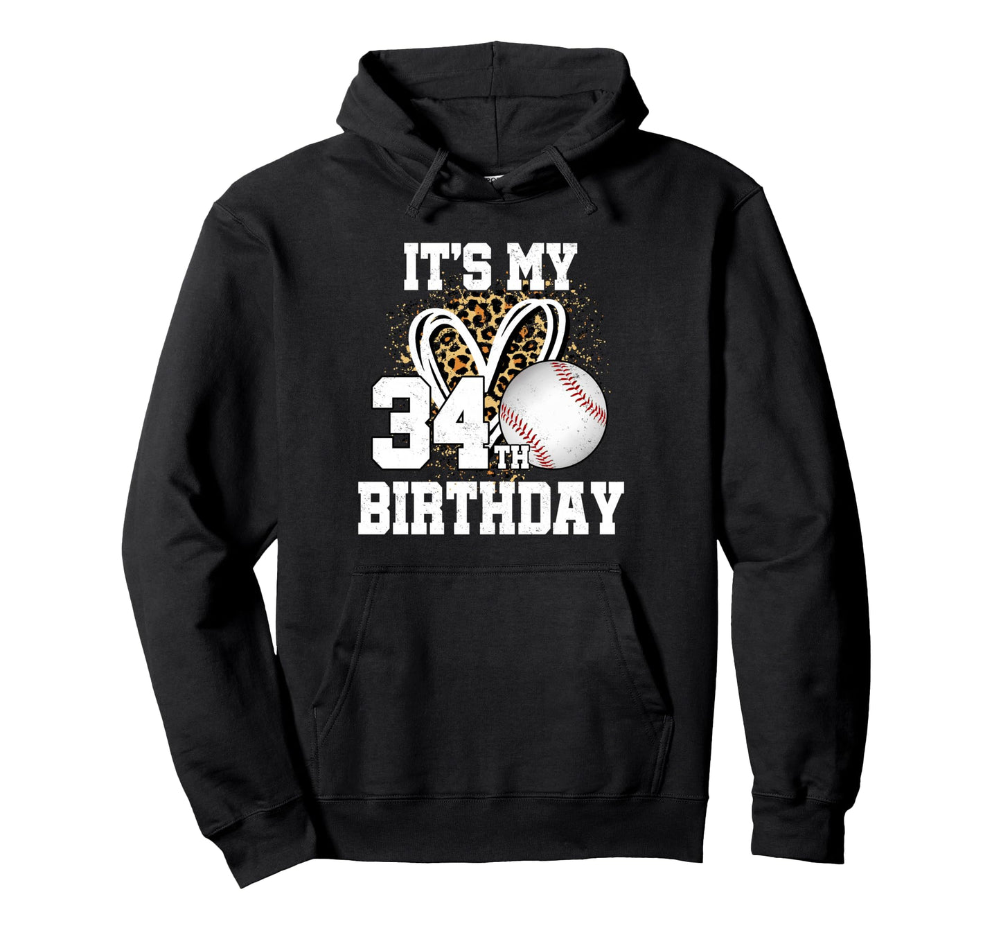 Its My 34Th Birthday Baseball 34 Year Old Hoodie - Minimalist Print Unisex - T-Shirt, Sweatshirt, Hoodie
