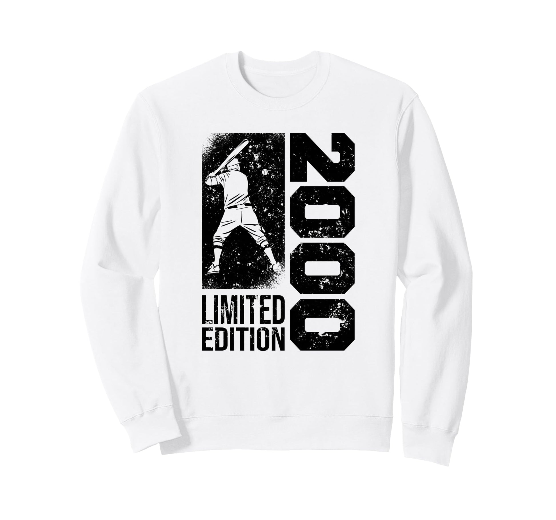Baseball Player Born 2000 Birthday Sweatshirt - Graphic Print Unisex - T-Shirt, Sweatshirt, Hoodie