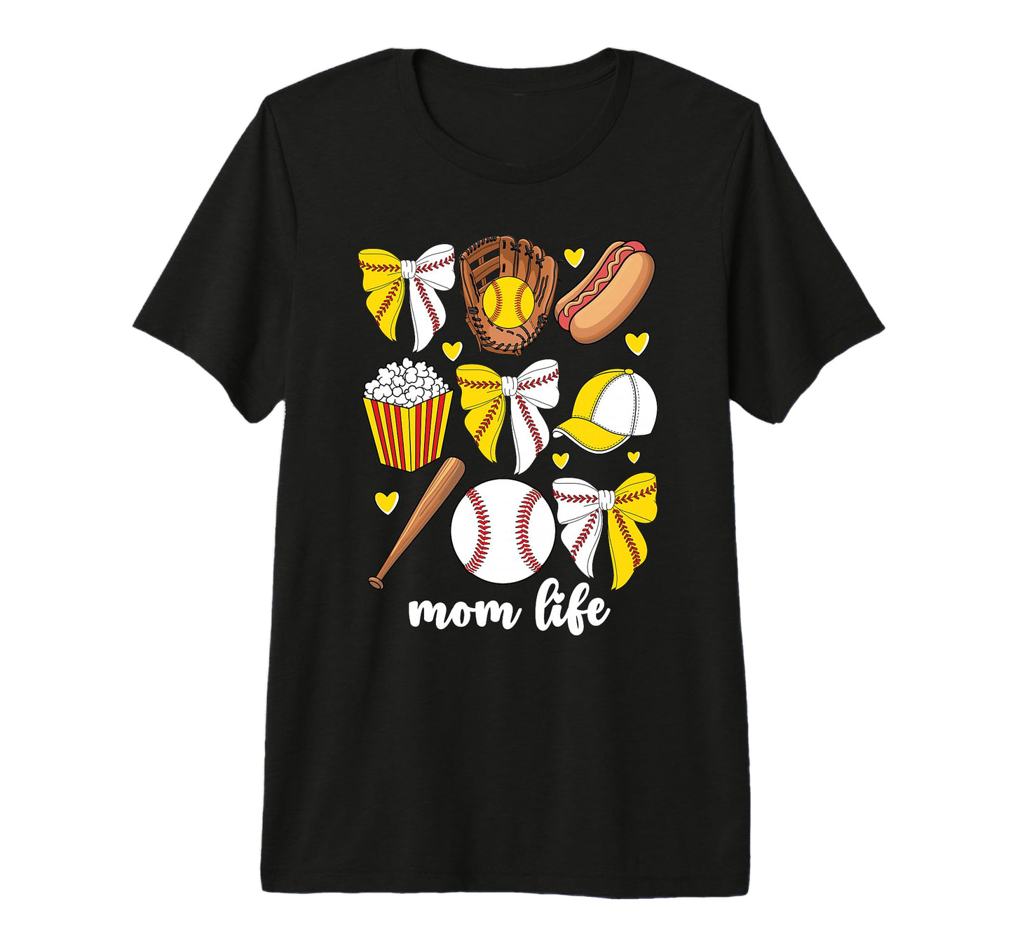 Half Baseball And Softball Mom Mama Life T-Shirt - Trendy Graphic Unisex - T-Shirt, Sweatshirt, Hoodie