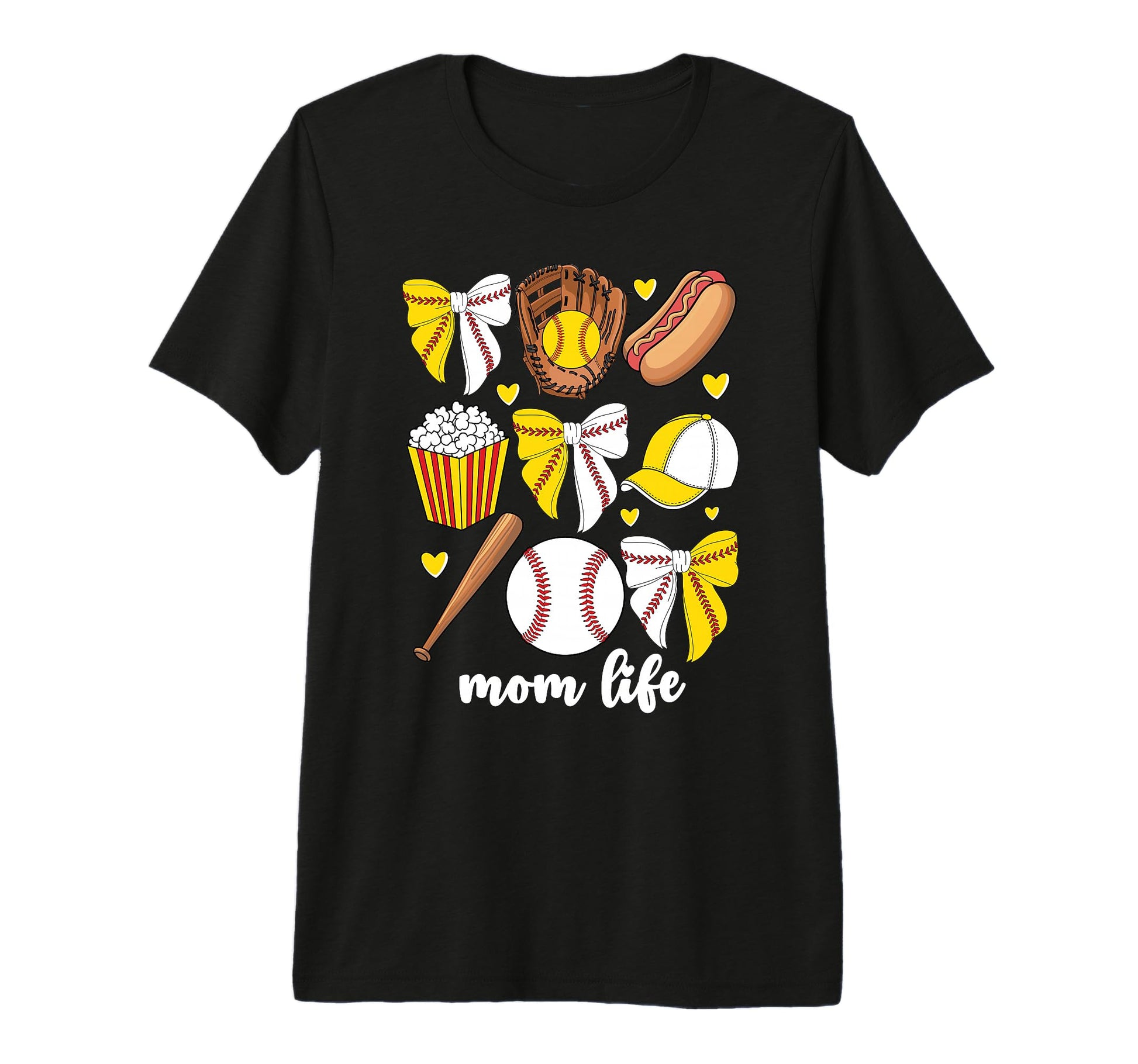 Half Baseball And Softball Mom Mama Life T-Shirt - Trendy Graphic Unisex - T-Shirt, Sweatshirt, Hoodie