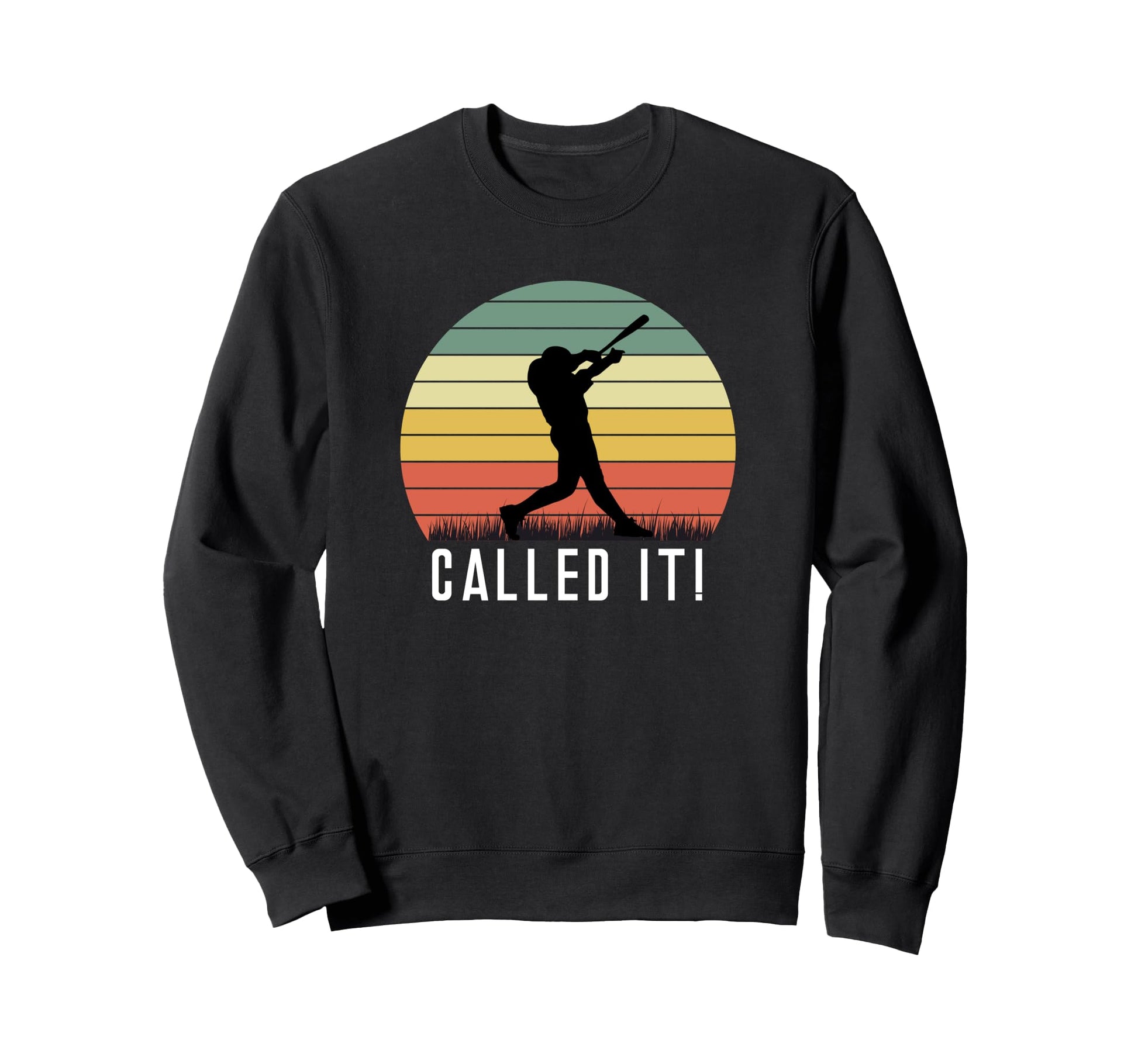 Baseball Batter Homerun Sunset Sweatshirt - Trendy Graphic for Adults - T-Shirt, Sweatshirt, Hoodie
