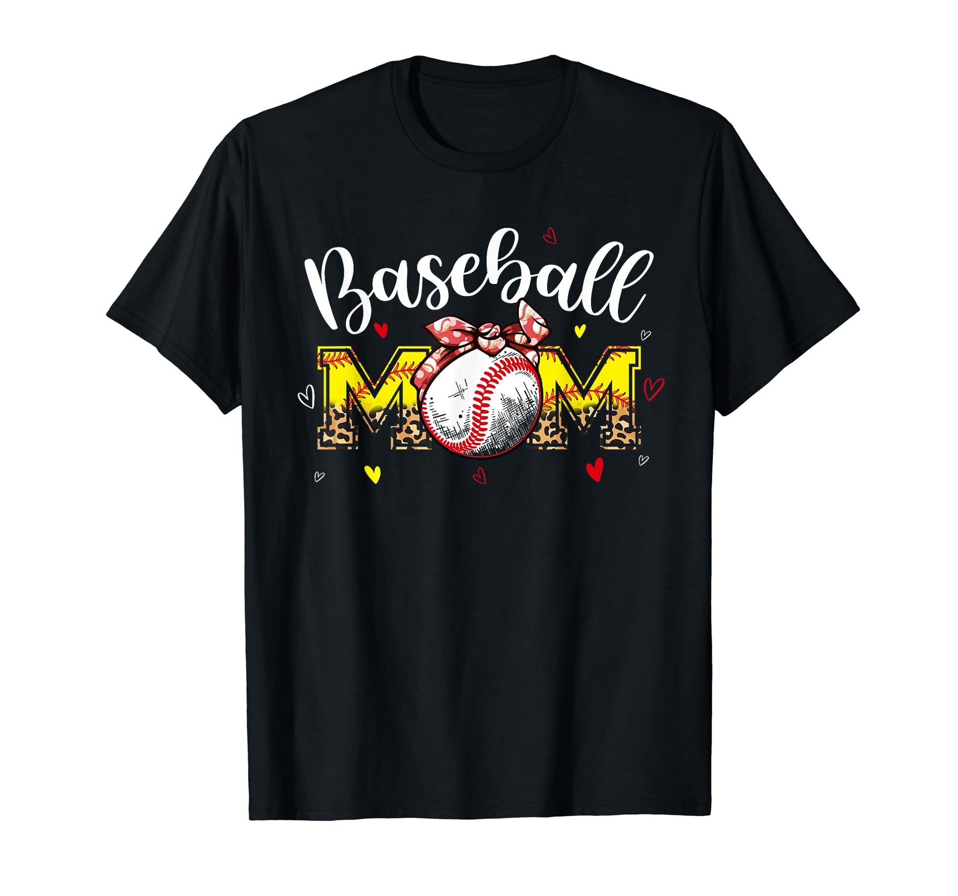 Baseball Mom Headband Leopard Baseball T-Shirt - Unique Graphic Men Women - T-Shirt, Sweatshirt, Hoodie