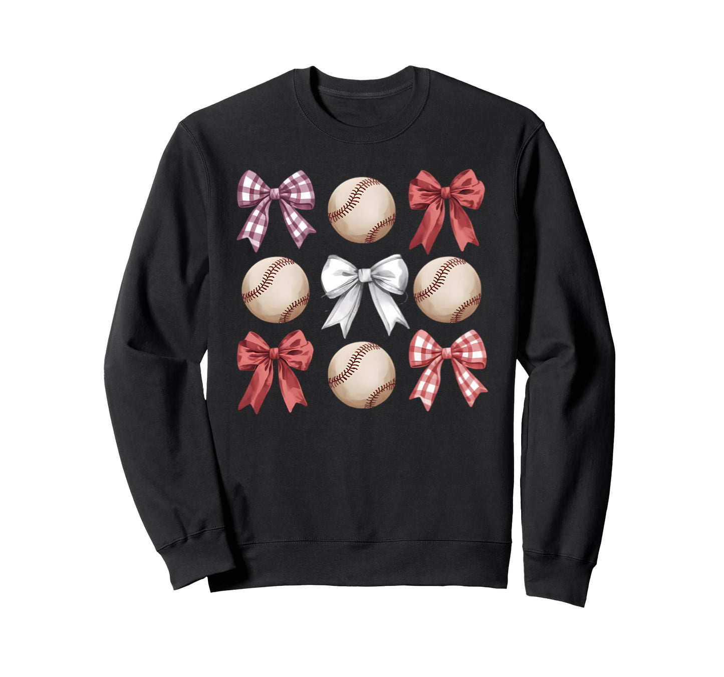Baseball Coquette Bow Mom Sister Sweatshirt - Fun Novelty Design Unisex - T-Shirt, Sweatshirt, Hoodie
