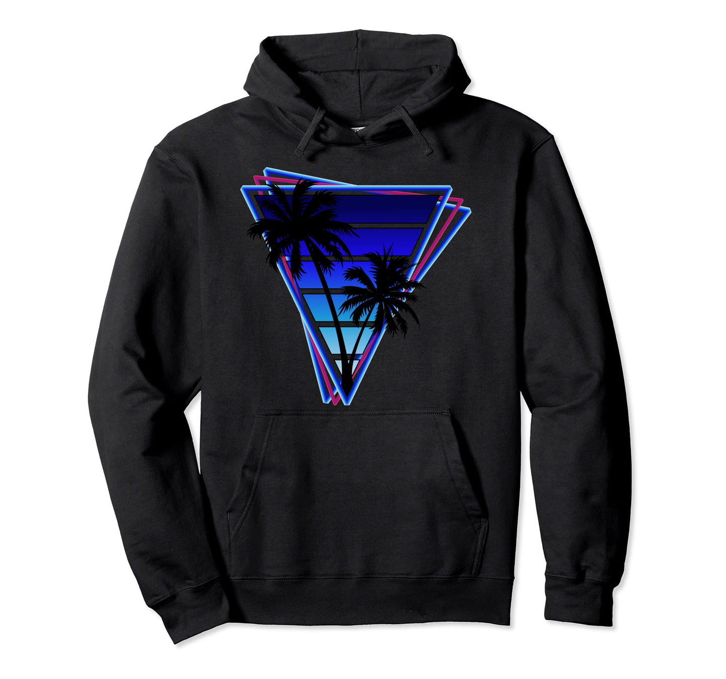 Synthwave Triangle Hoodie - Streetwear Style for Adults - T-Shirt, Sweatshirt, Hoodie